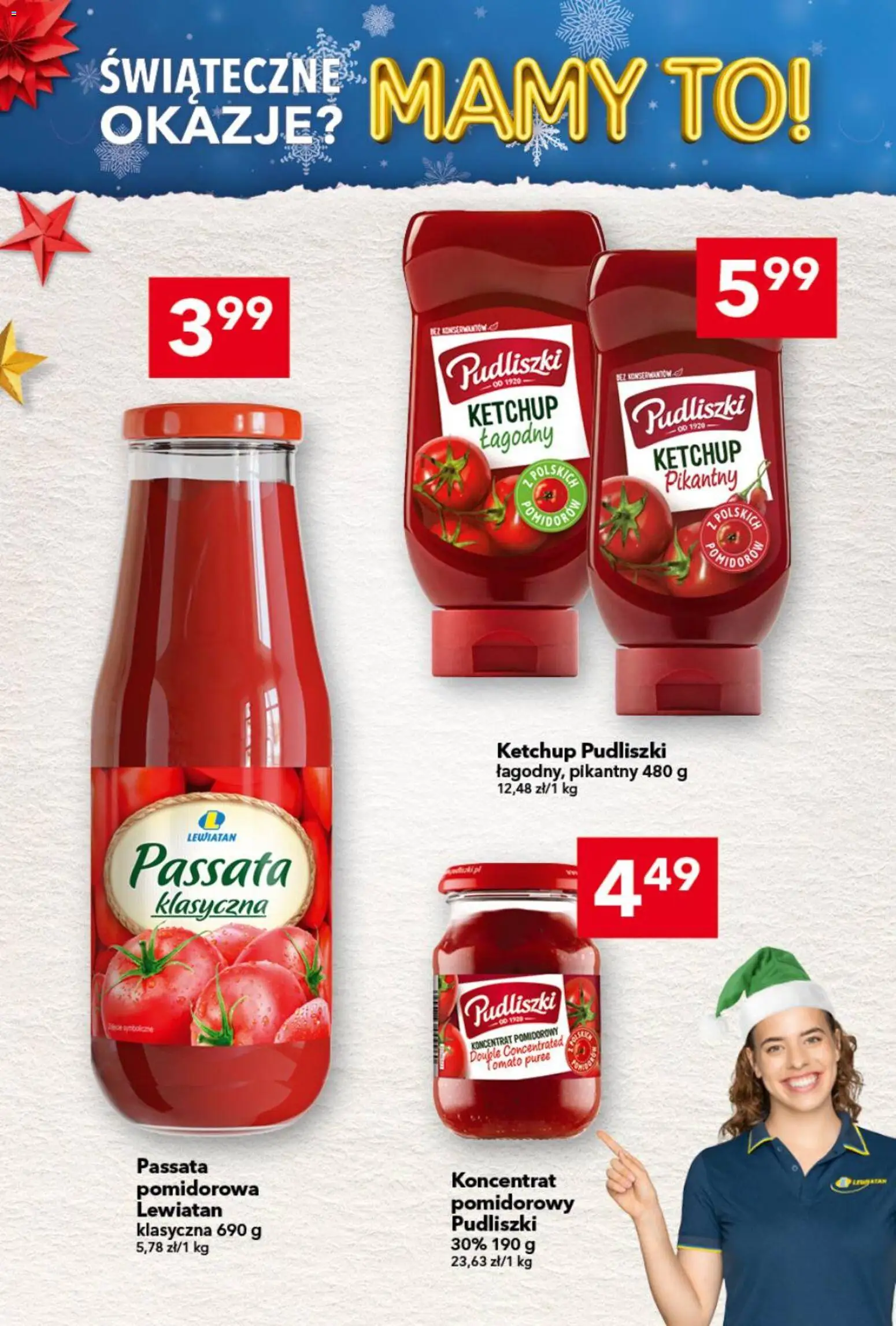 Lewiatan gazetka od 17.12.2025 | Strona: 10 | Produkty: Ketchup, Ketchup pudliszki, Koncentrat pomidorowy, Passata pomidorowa