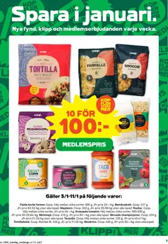 Coop Forum - erbjudanden - Förhandsvisning av reklamblad från butik Coop Forum aktuell från 05.01.2026 | Sida: 5 | Produkter: Tortilla, Galler, Tomater, Pasta
