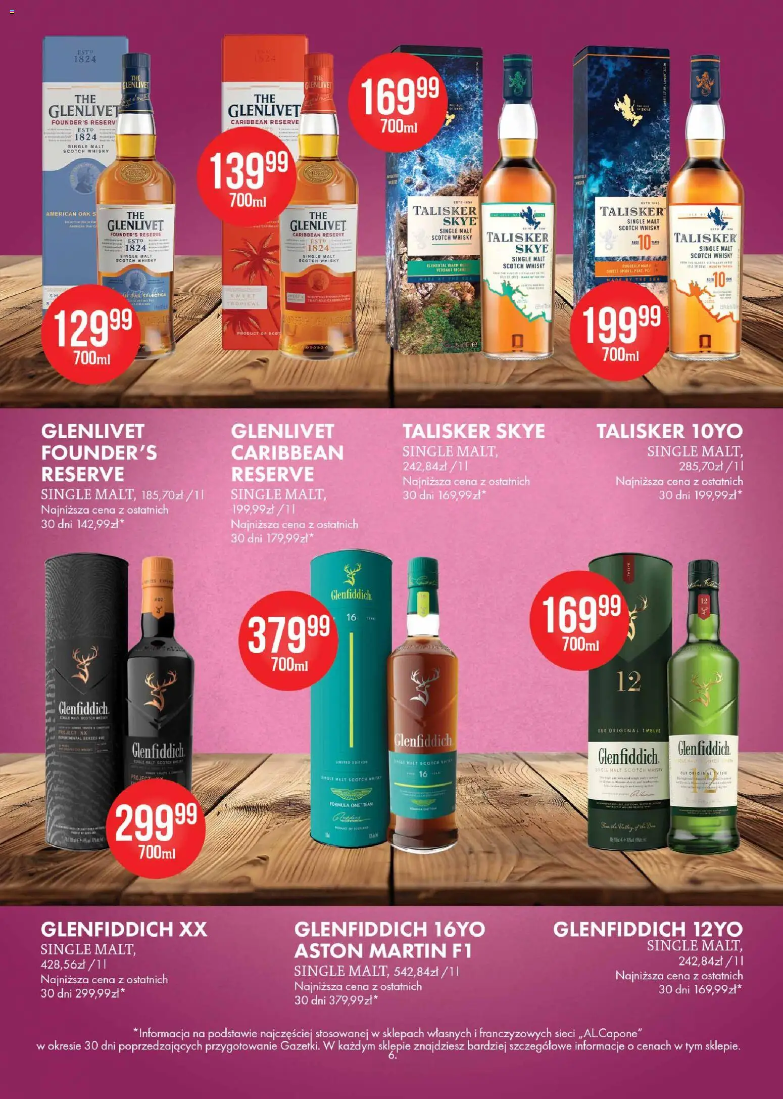 Al.Capone gazetka od 13.04.2026 | Strona: 6 | Produkty: Whisky Single Malt, Whisky