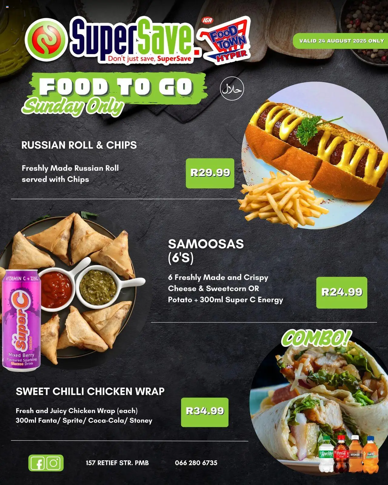 Super Save Sunday Specials │ valid from 24.08.2025 | Page: 2 | Products: Cheese, Samoosas, Sprite, Chilli