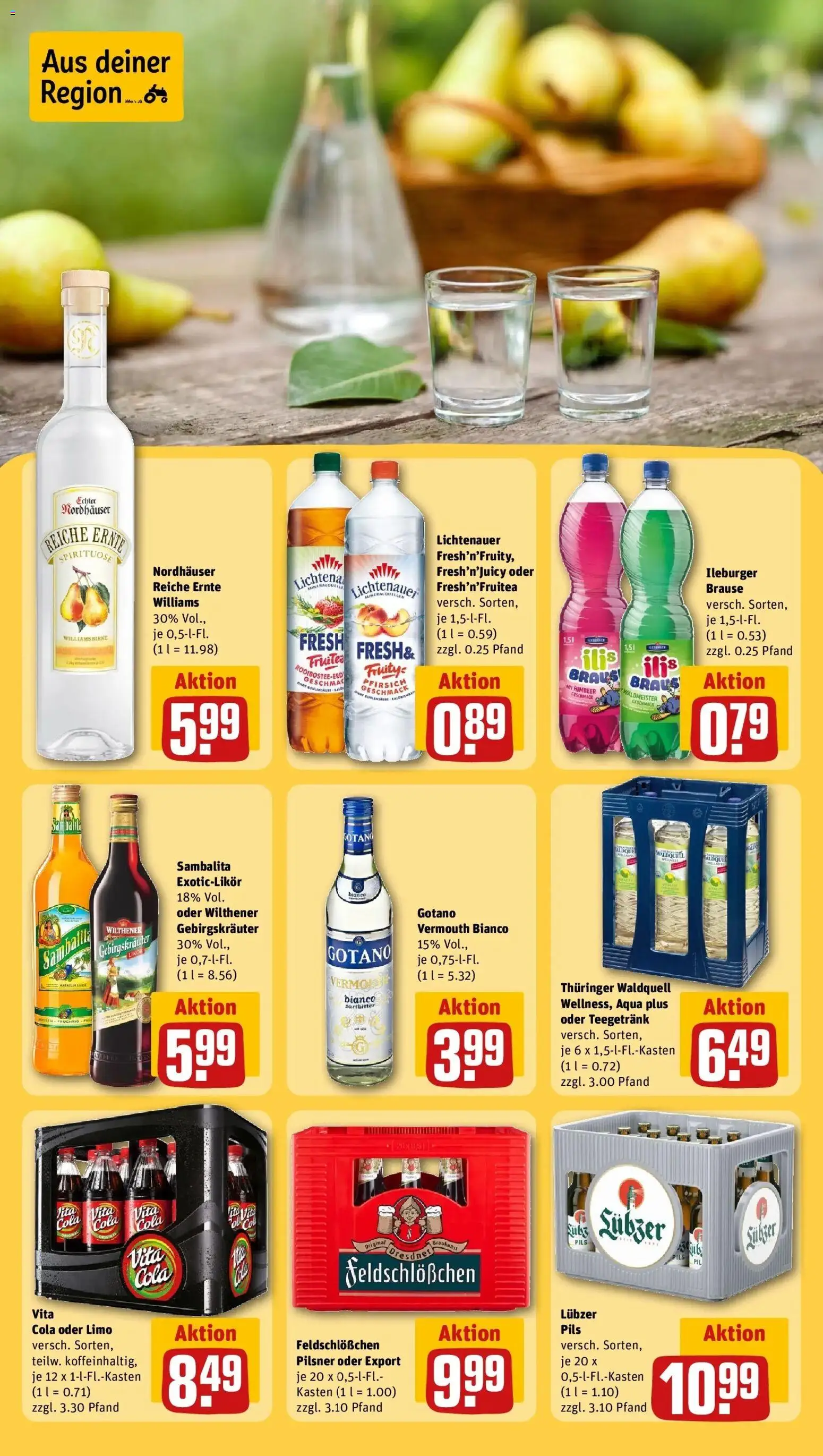 Rewe Prospekt Suhl	 – gültig ab 12.04.2026 | Seite: 21 | Produkte: Cola, Pils, Pfirsich, Vita cola