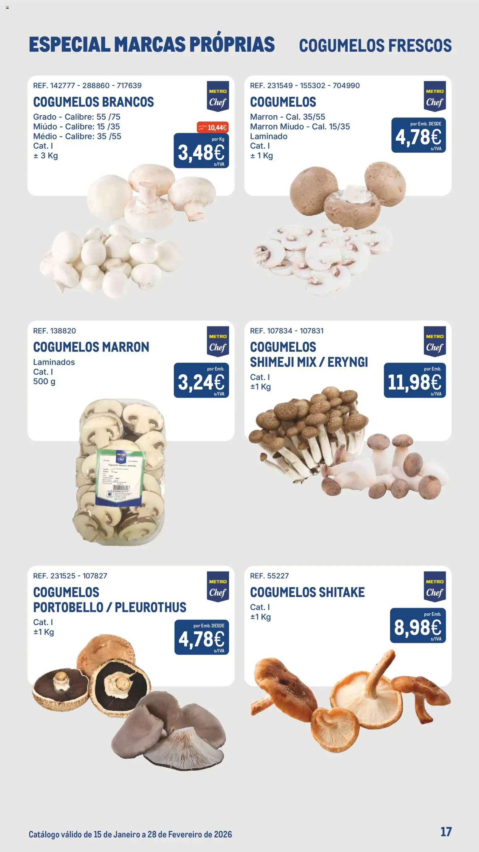 Makro Especial Marcas Próprias  │ válido de 15.01.2026 | Página: 17 | Produtos: Cogumelos
