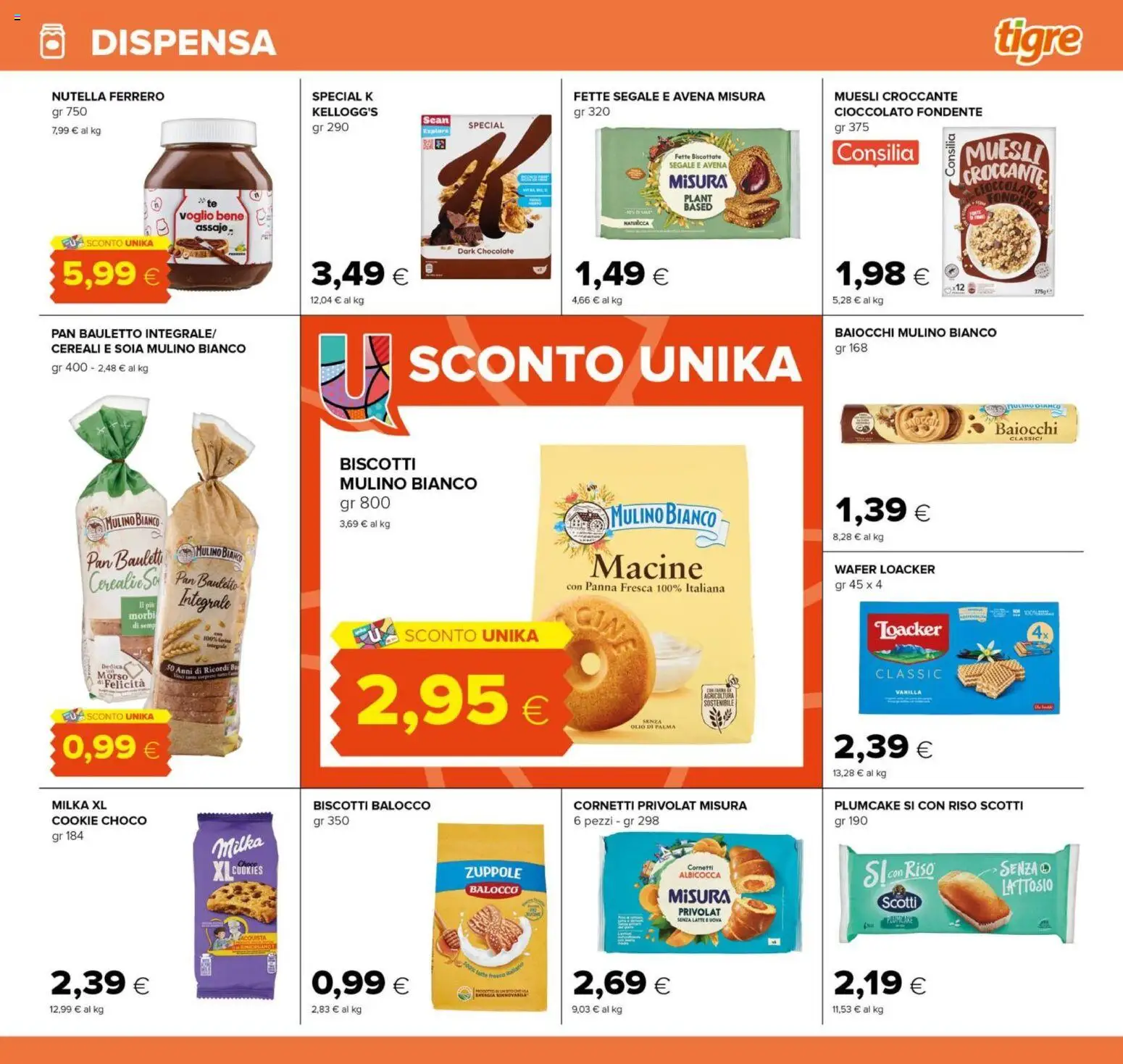 Volantino Tigre del 26.03.2026 | Pagina: 25 | Prodotti: Cioccolato, Olio, Nutella, Plumcake