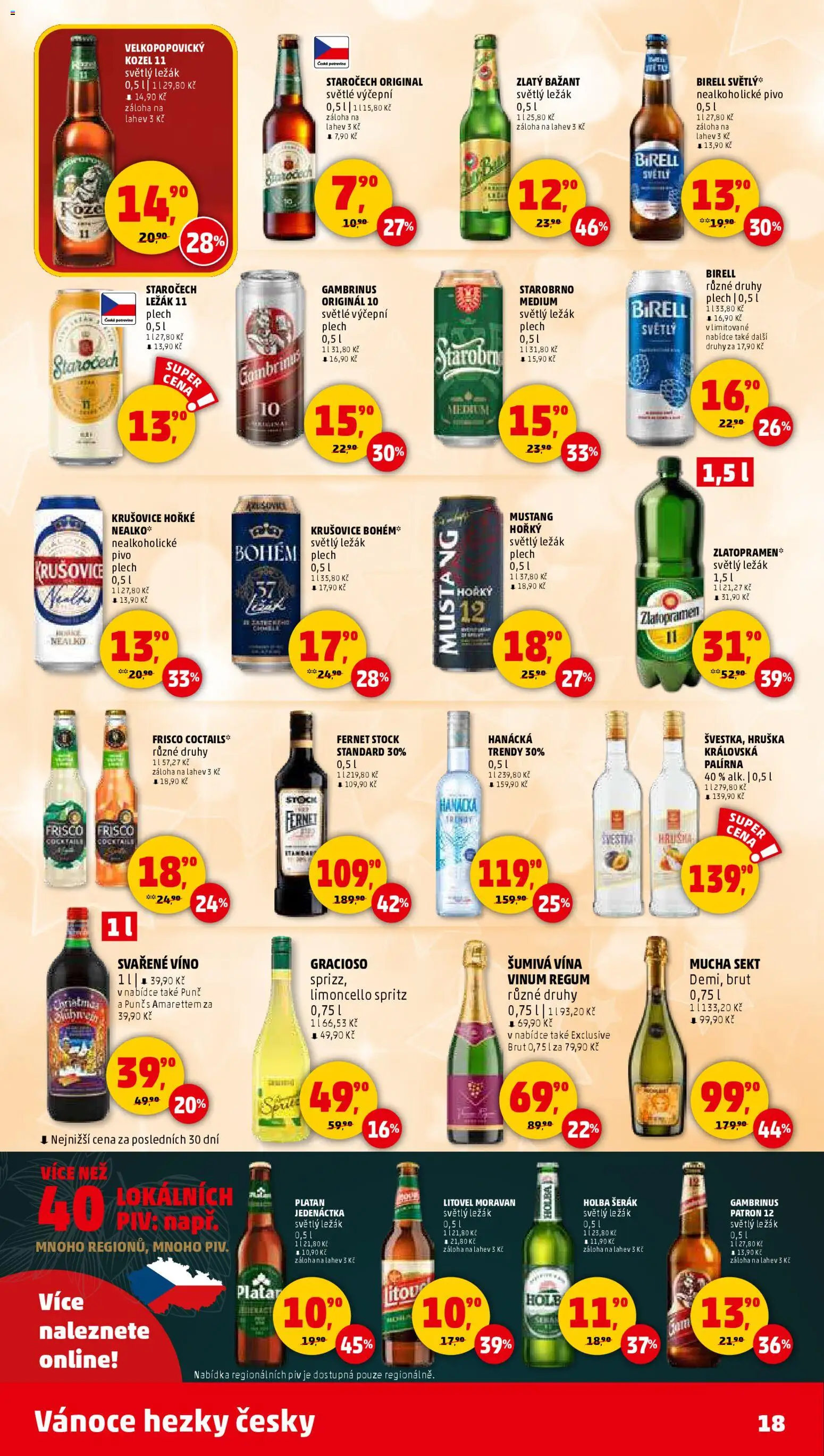 Penny Market leták - Čtvrtečník od 04.12.2025 | Strana: 18 | Produkty: Birell, Frisco, Nealkoholické pivo, Fernet