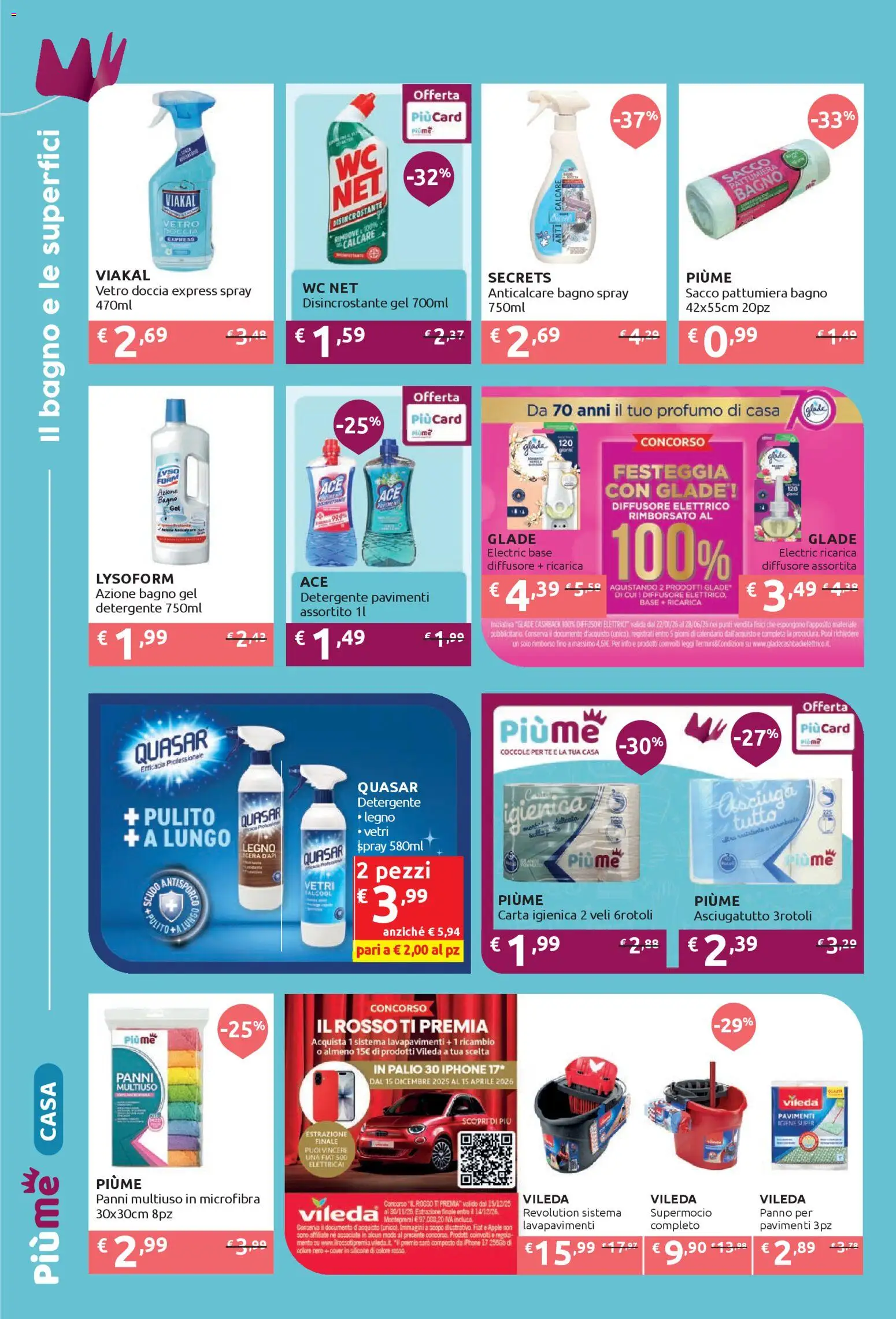 Volantino IperSoap del 26.01.2026 | Pagina: 4 | Prodotti: Iphone, Detergente, Pattumiera, Bagno