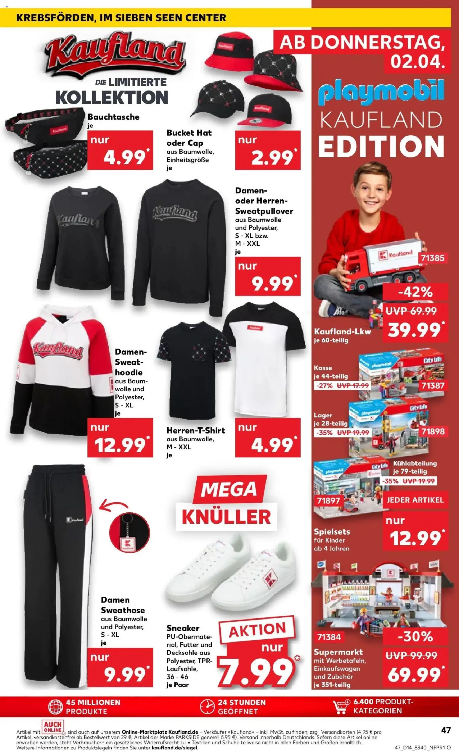 Kaufland Prospekt Schwerin	 – gültig ab 02.04.2026 | Seite: 47 | Produkte: Sweathose, Sweatshirt, T-Shirt, Hoodie