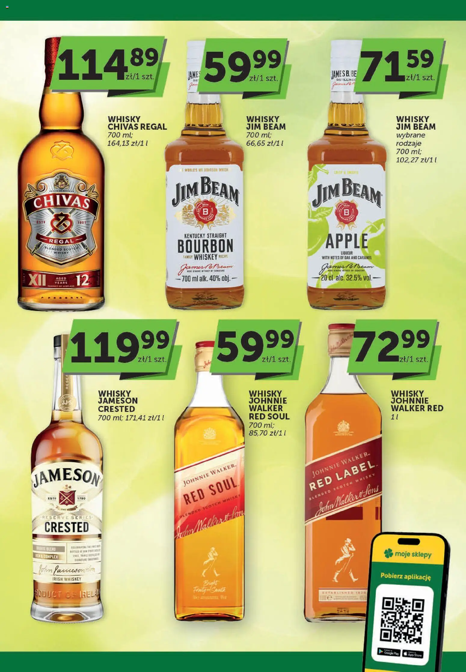 Groszek gazetka - Katalog alkoholowy od 16.04.2026 | Strona: 6 | Produkty: Jameson, Whisky Chivas Regal, Jim Beam, Regał