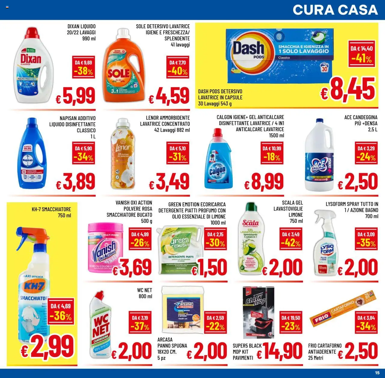 Volantino A&O del 15.10.2025 | Pagina: 15 | Prodotti: Ammorbidente, WC, Bagno, Profumo