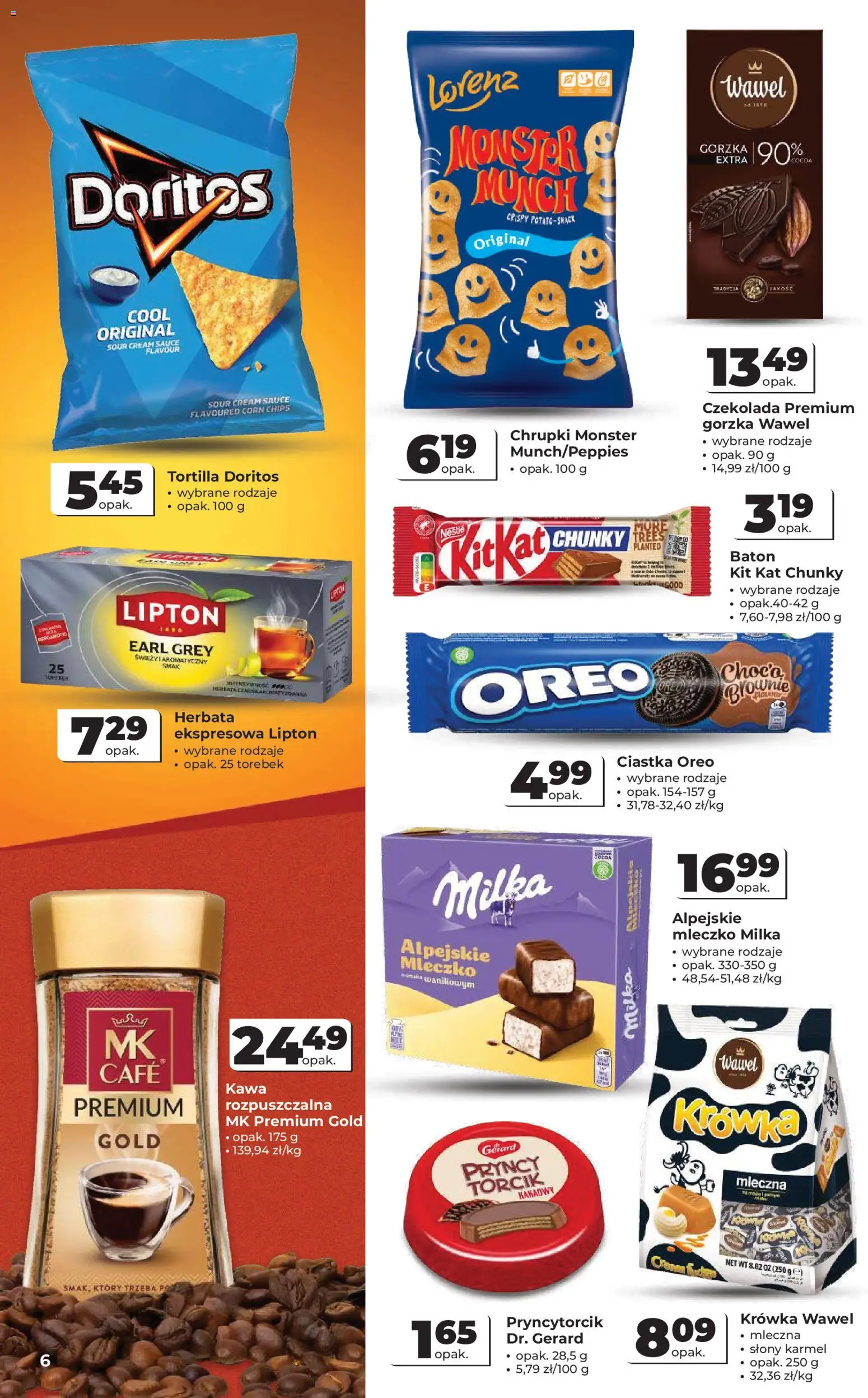 Odido gazetka od 08.04.2026 | Strona: 6 | Produkty: Chrupki, Krowka, Tortilla, Ciastka