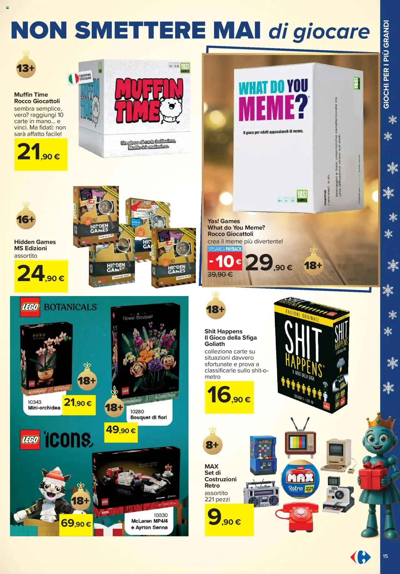 Volantino Carrefour del 24.10.2025 | Pagina: 15 | Prodotti: Muffin, Gioco