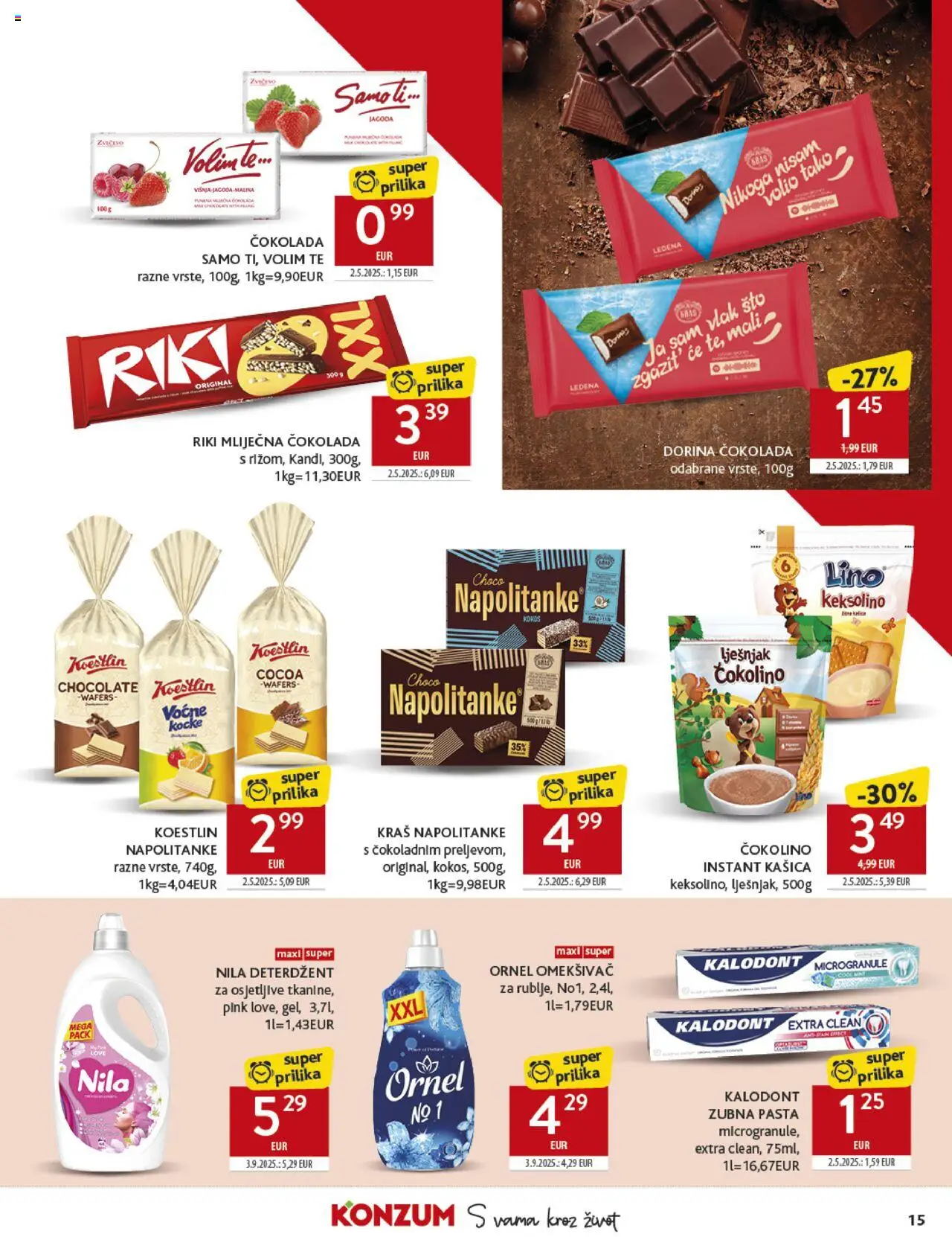 Konzum HR akciós ujság - amely érvényes a következő dátumtól: 17.09.2025 | Oldal: 15
