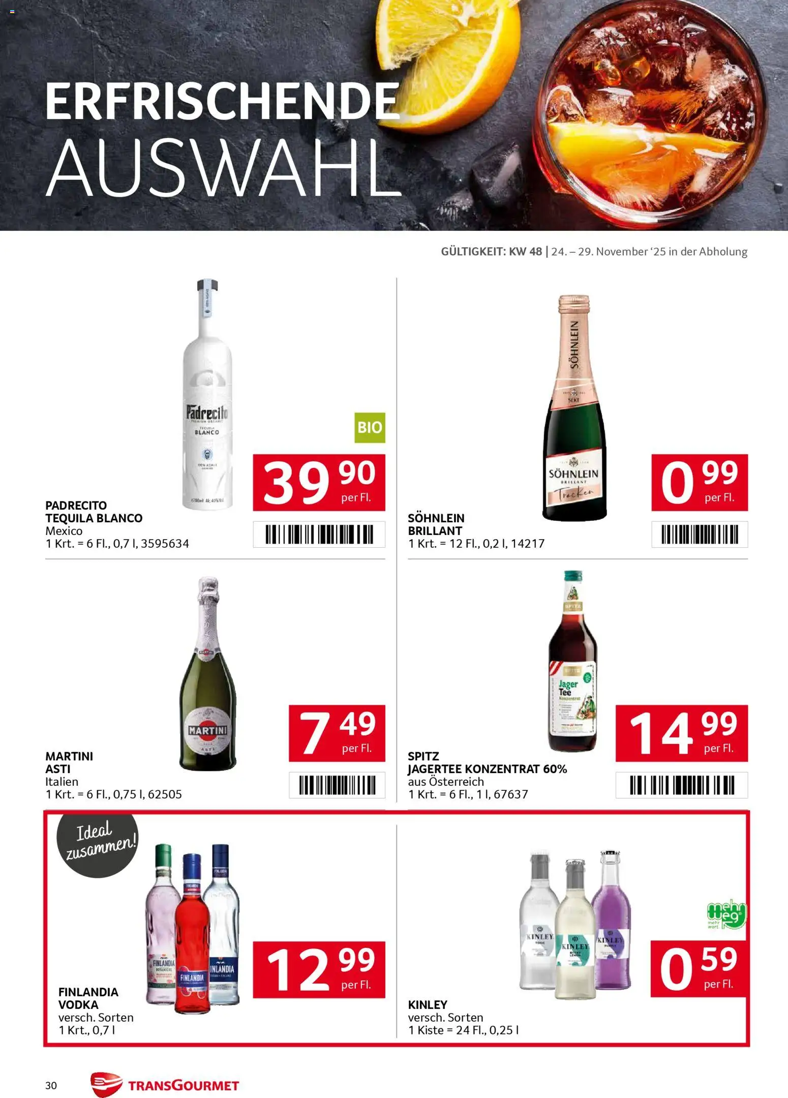 Transgourmet Flugblatt gültig ab 24.11.2025 | Seite: 30
