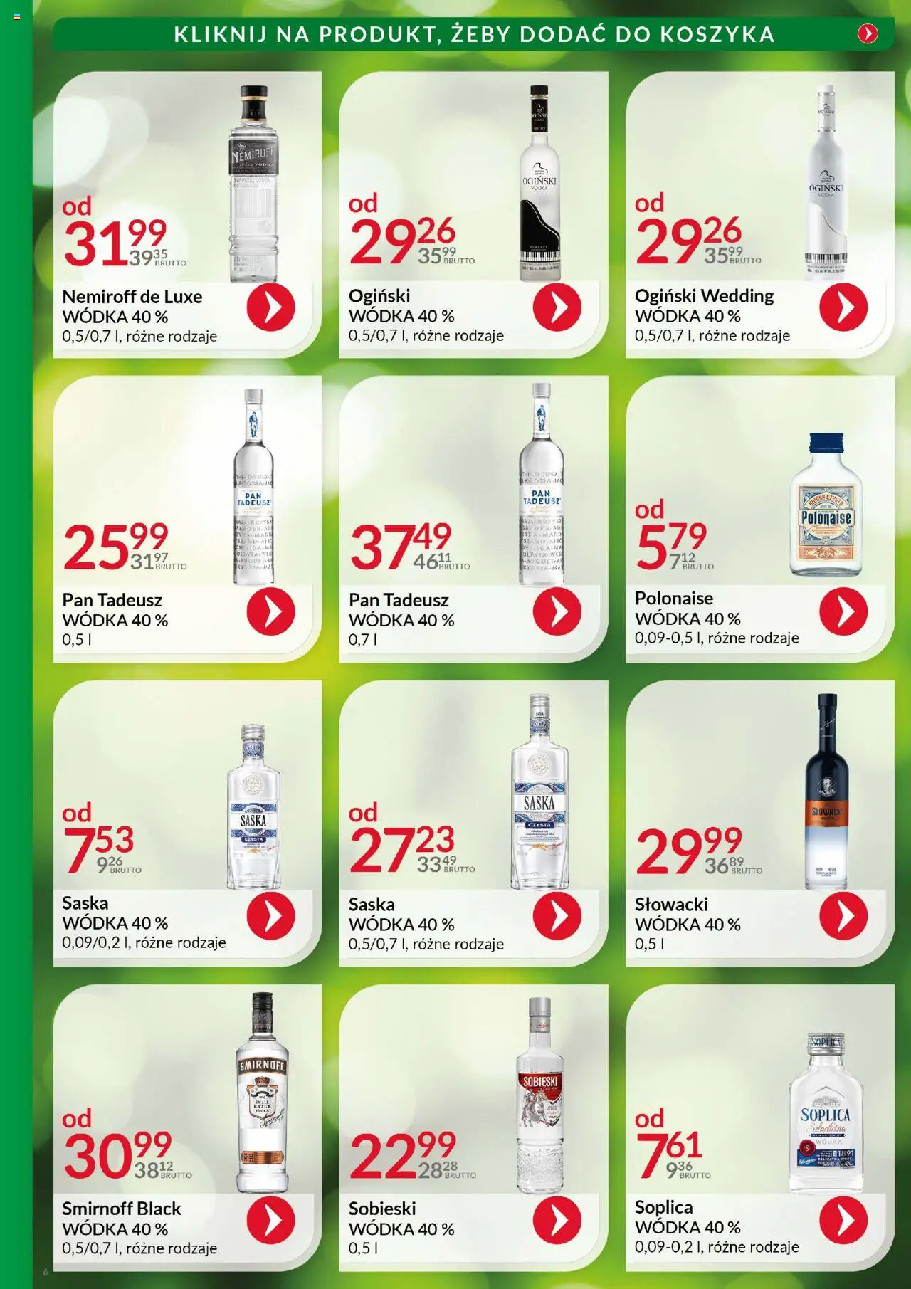 Eurocash Gazetka - Katalog Alkoholowy od 01.08.2025 | Strona: 6 | Produkty: Ogiński, Soplica wódka, Vodka, Wódka