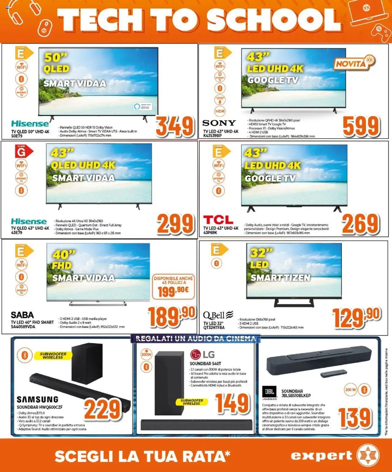 Volantino Expert del 14.08.2025 | Pagina: 17 | Prodotti: smart TV, Audio, USB, Samsung