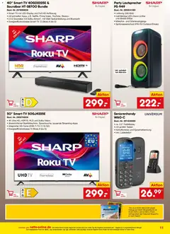 Netto Marken-Discount Online-Angebote Februar ab 01.02.2026 gültig | Seite: 11 | Produkte: Mikrofon, Lautsprecher, Soundbar, TV