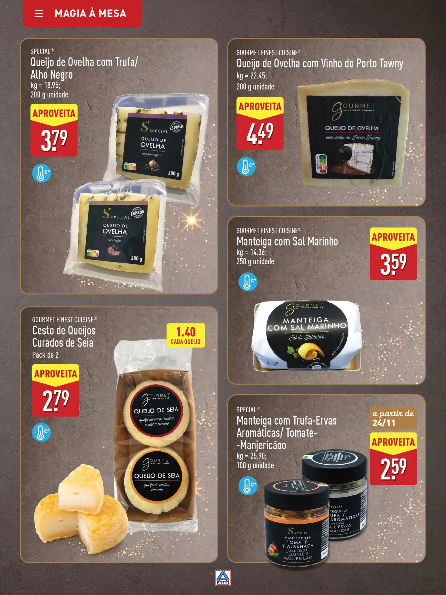 Aldi folheto │ válido de 22.11.2025 | Página: 21 | Produtos: Sal, Mesa, Manteiga, Queijo