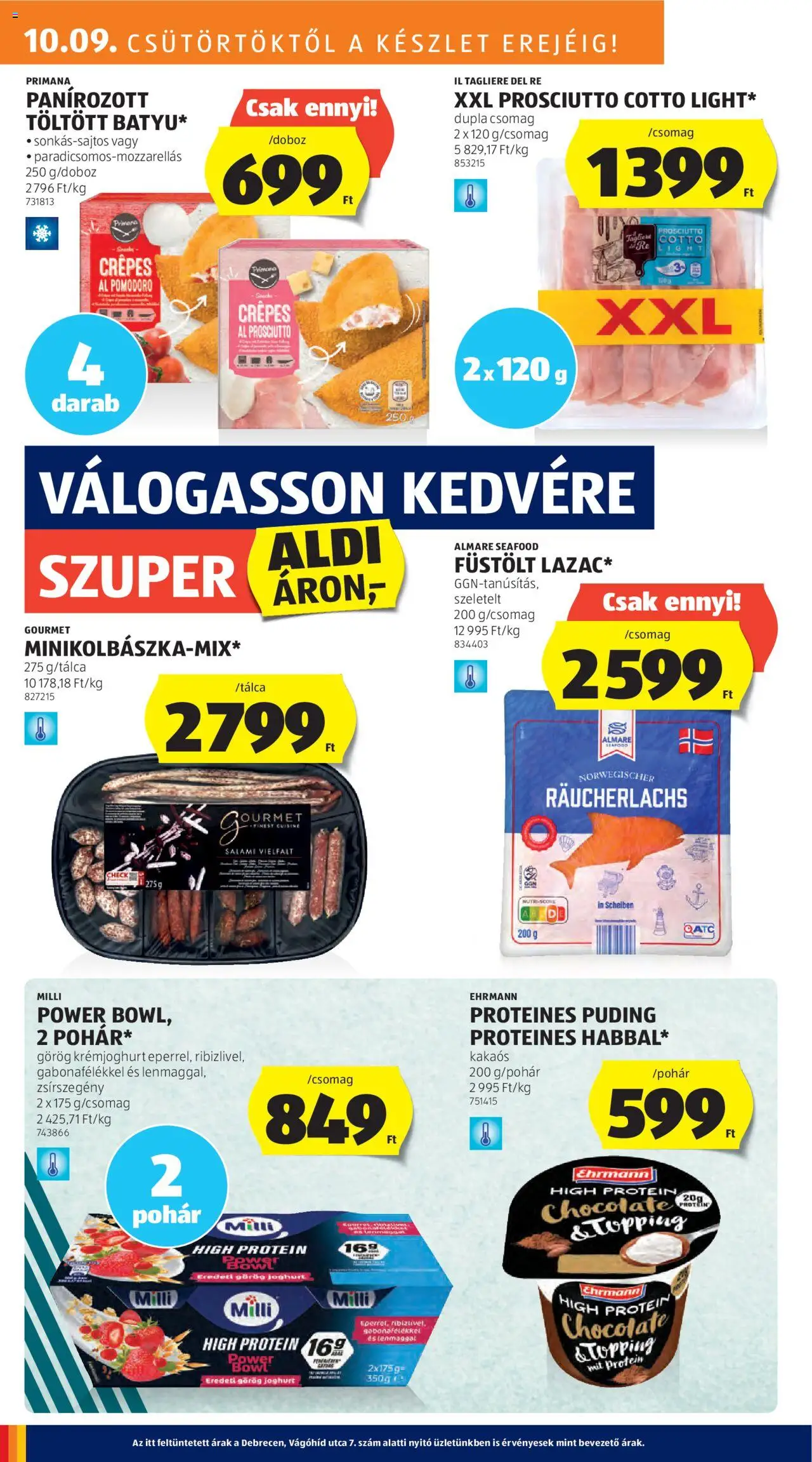 Aldi akciós ujság - amely érvényes a következő dátumtól: 09.10.2025 | Oldal: 16 | Termékek: Puding, Protein, Joghurt, Pohár