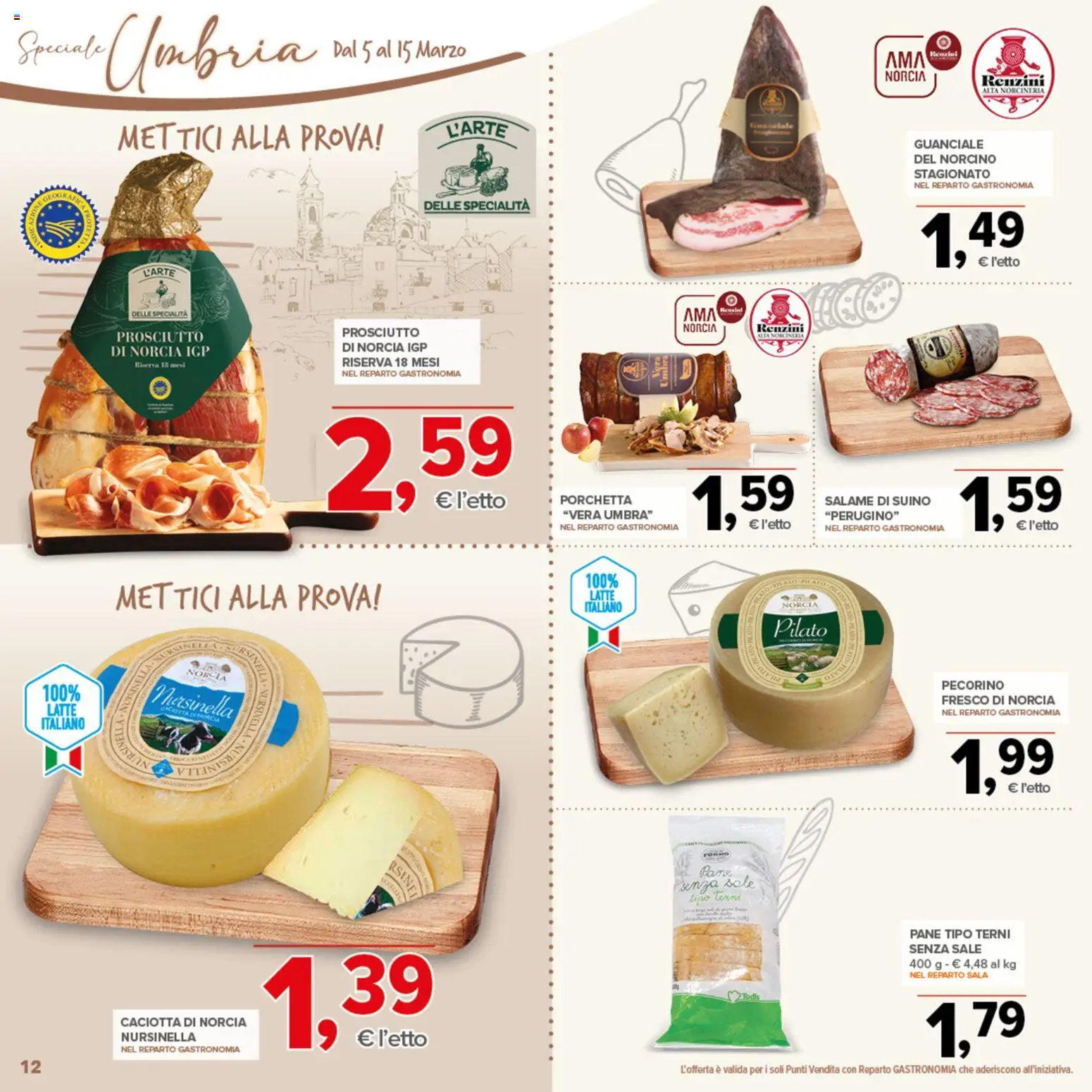 Volantino Todis del 05.03.2026 | Pagina: 12 | Prodotti: Salame, Sale, Prosciutto, Forno