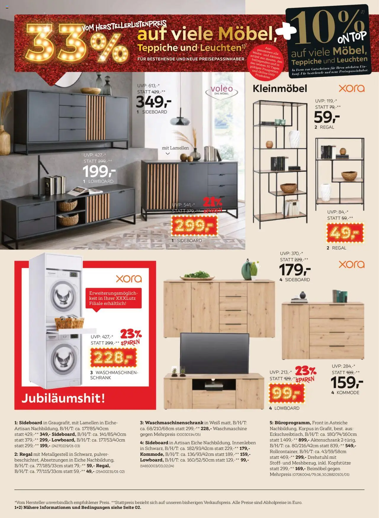 XXXLutz Prospekt aktuell gültig ab 14.10.2025 | Seite: 10 | Produkte: Waschmaschine, Kommode, Regal, Schrank
