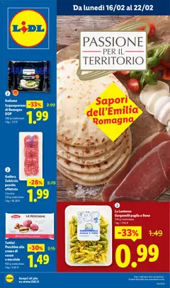 Anteprima del volantino Lidl Sapori dell' Emilia Romagna catalogo valido a partire dal 16.02.2026
