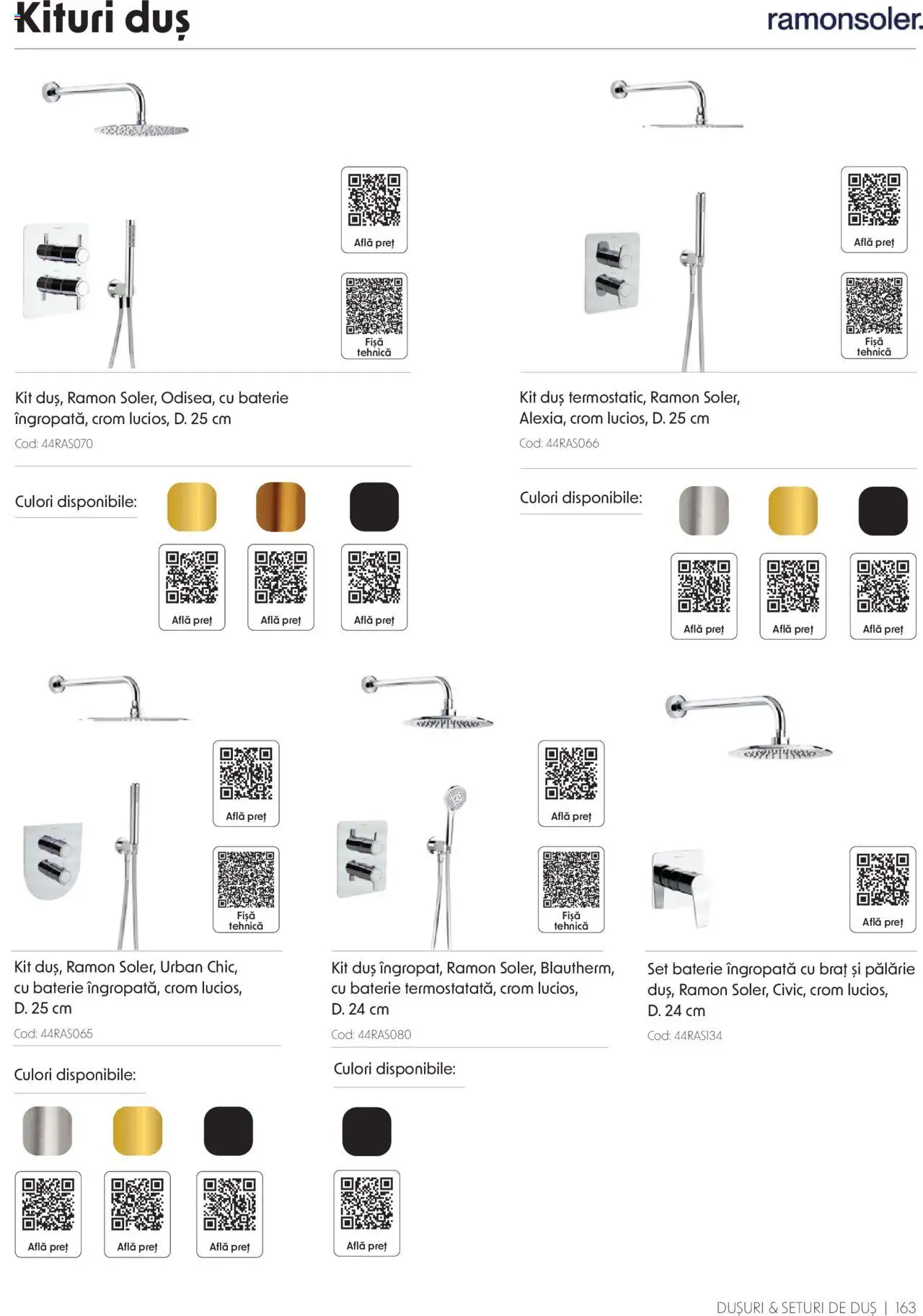 Catalog Romstal – valabil de la 25.11.2024 | Pagină: 163 | Produse: Pălărie, Baterie, Duș