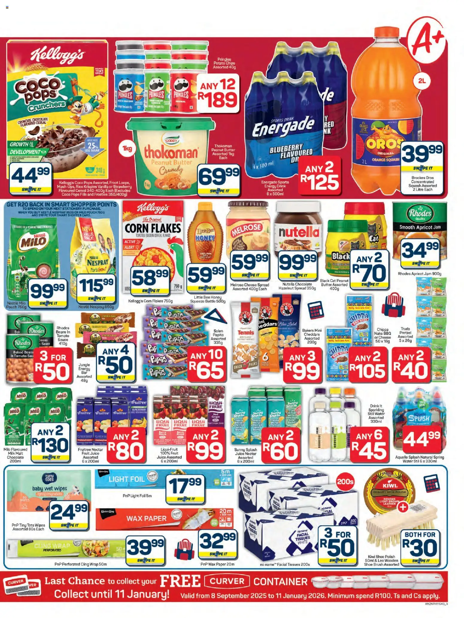 New Pick n Pay catalogue – valid from 02.01.2026 | Page: 3 | Products: Rice, Brush, Kiwi, Tissues