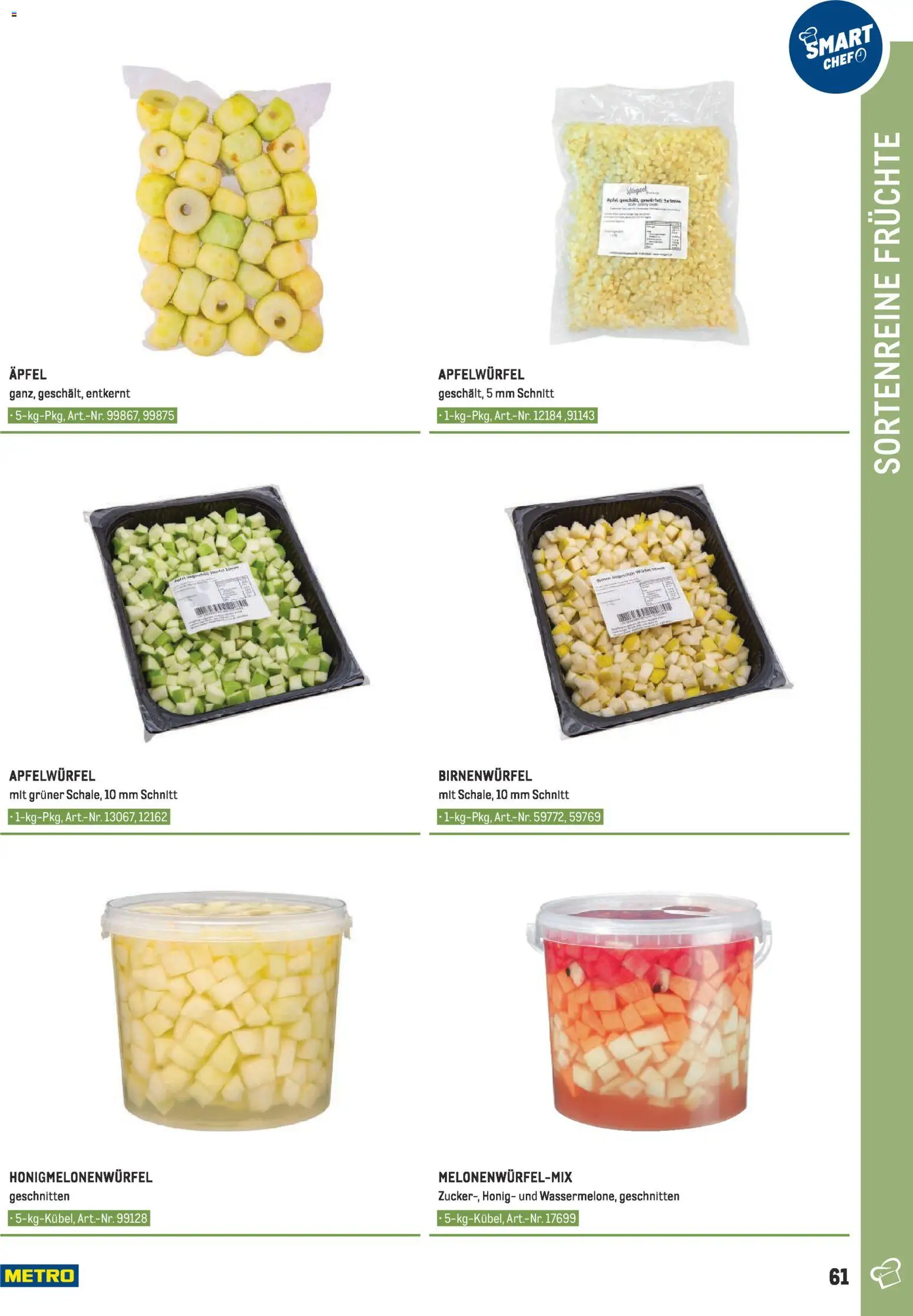 Metro angebote - Smart Chef Obst & Gemüse gültig ab 26.03.2026 | Seite: 61 | Produkte: Äpfel