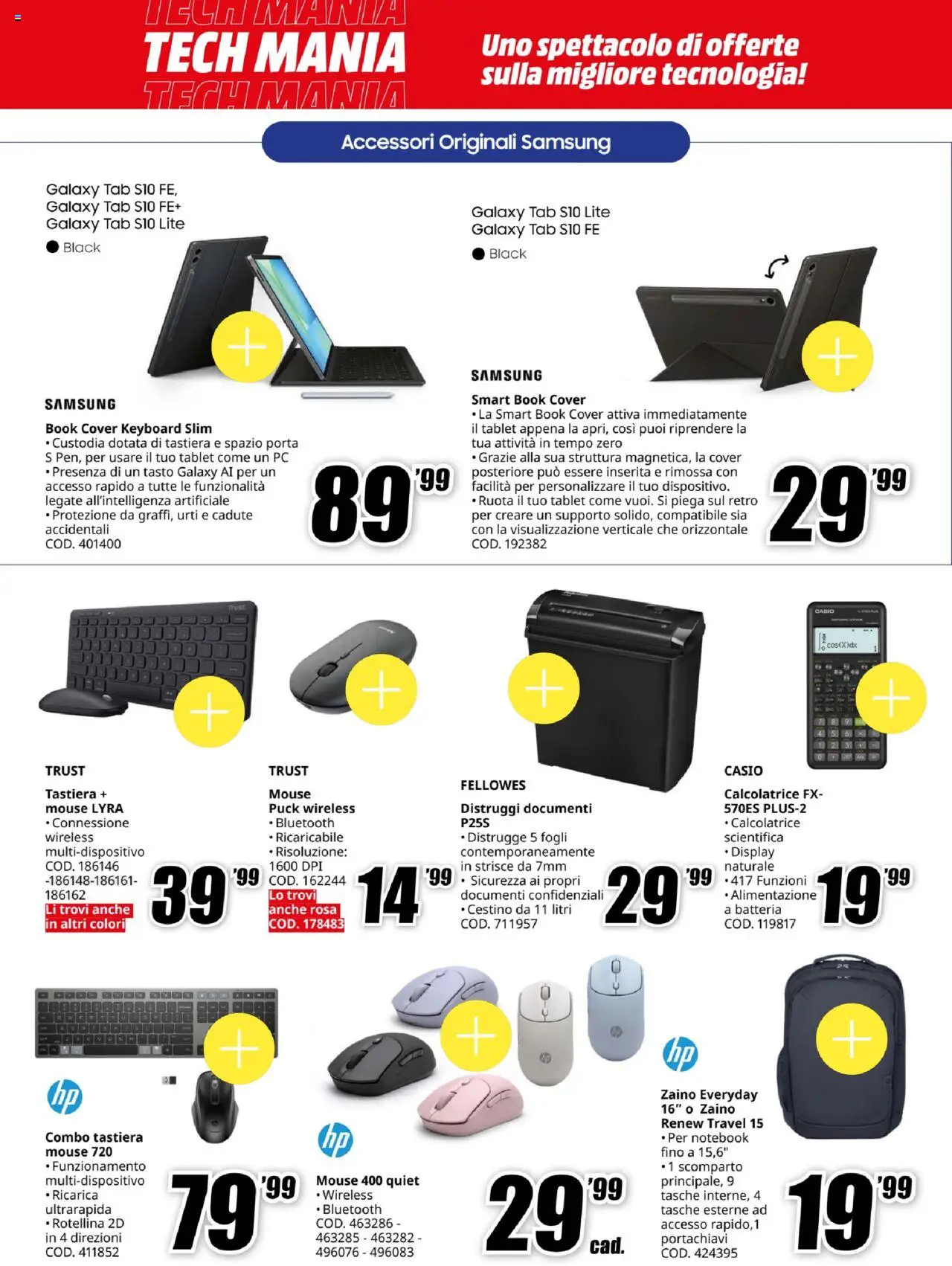 Volantino Media World del 15.09.2025 | Pagina: 24 | Prodotti: Tablet, PC, Mouse, Batteria