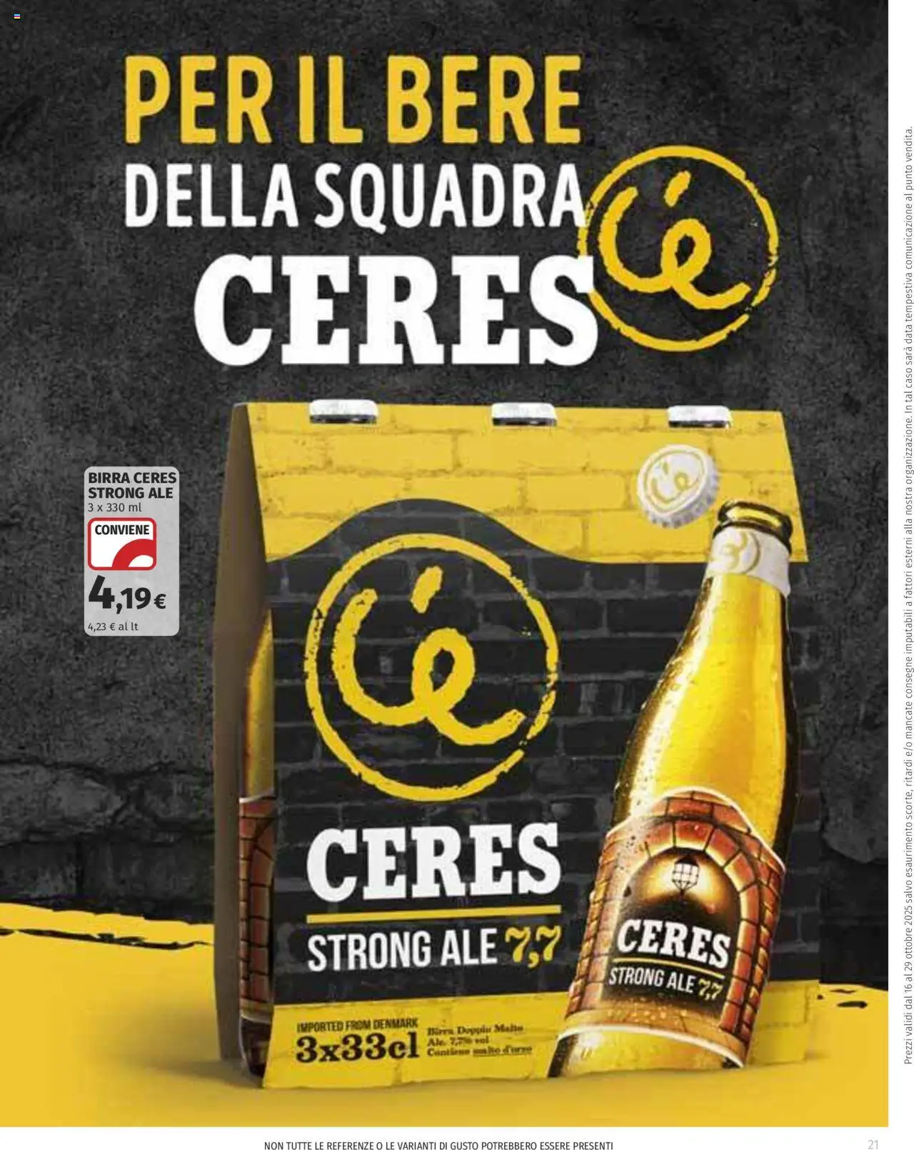Volantino COOP del 16.10.2025 | Pagina: 21 | Prodotti: Birra, Data, Ceres