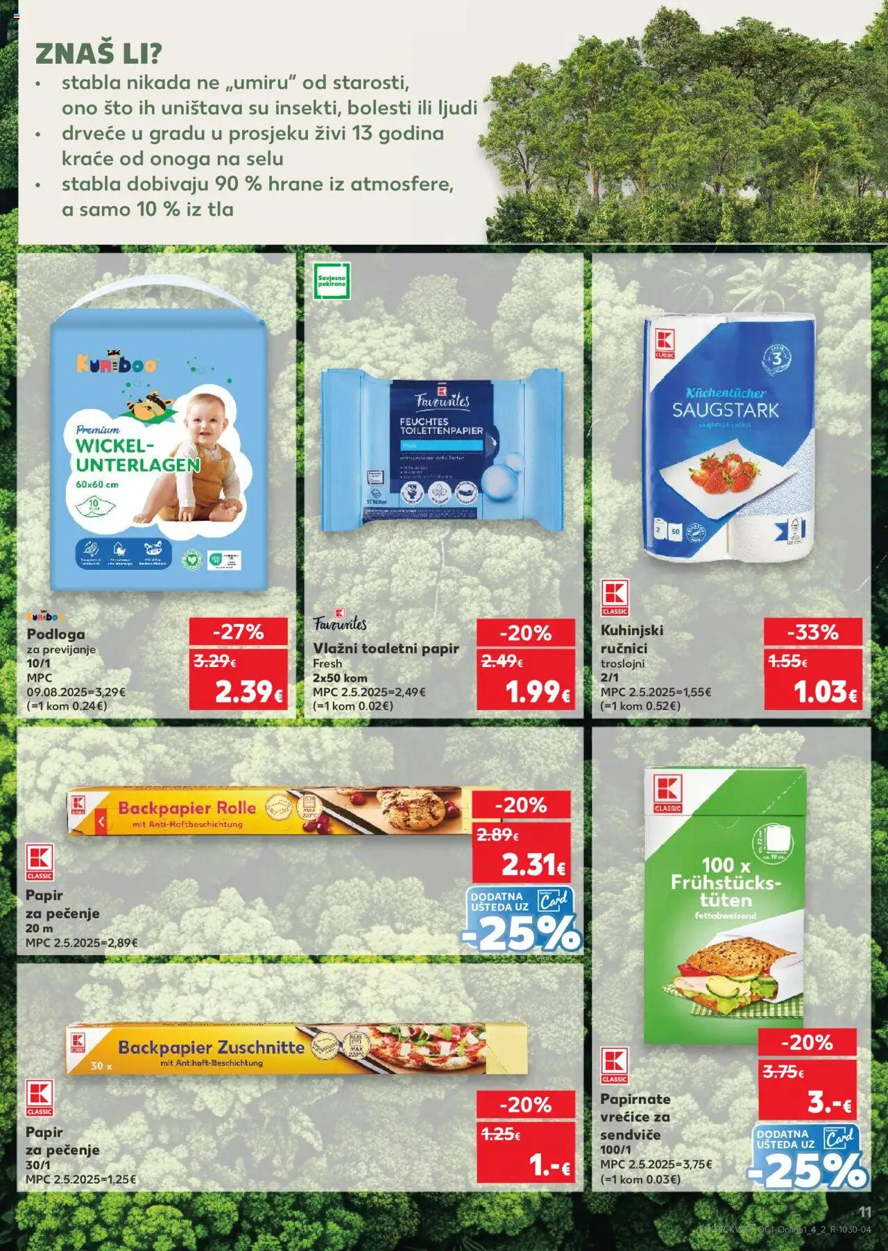 Kaufland katalog | vrijedi od 17.09.2025 | Stranica: 11 | Proizvodi: Toaletni papir, Papir za pečenje