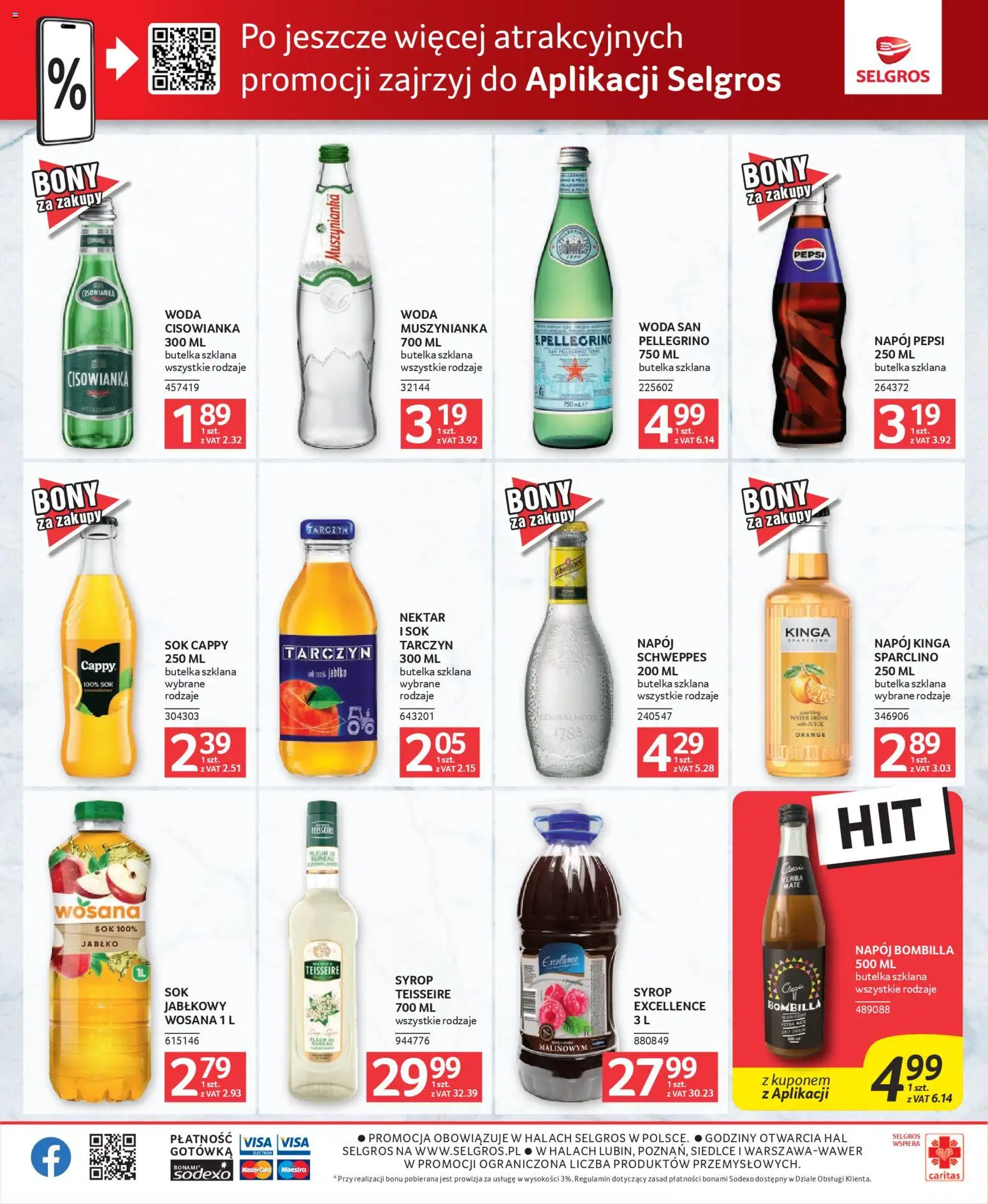Selgros cash&carry Gazetka - Oferta dla gastronomii od 19.02.2026 | Strona: 14 | Produkty: Pepsi, Muszynianka, Sok, Woda