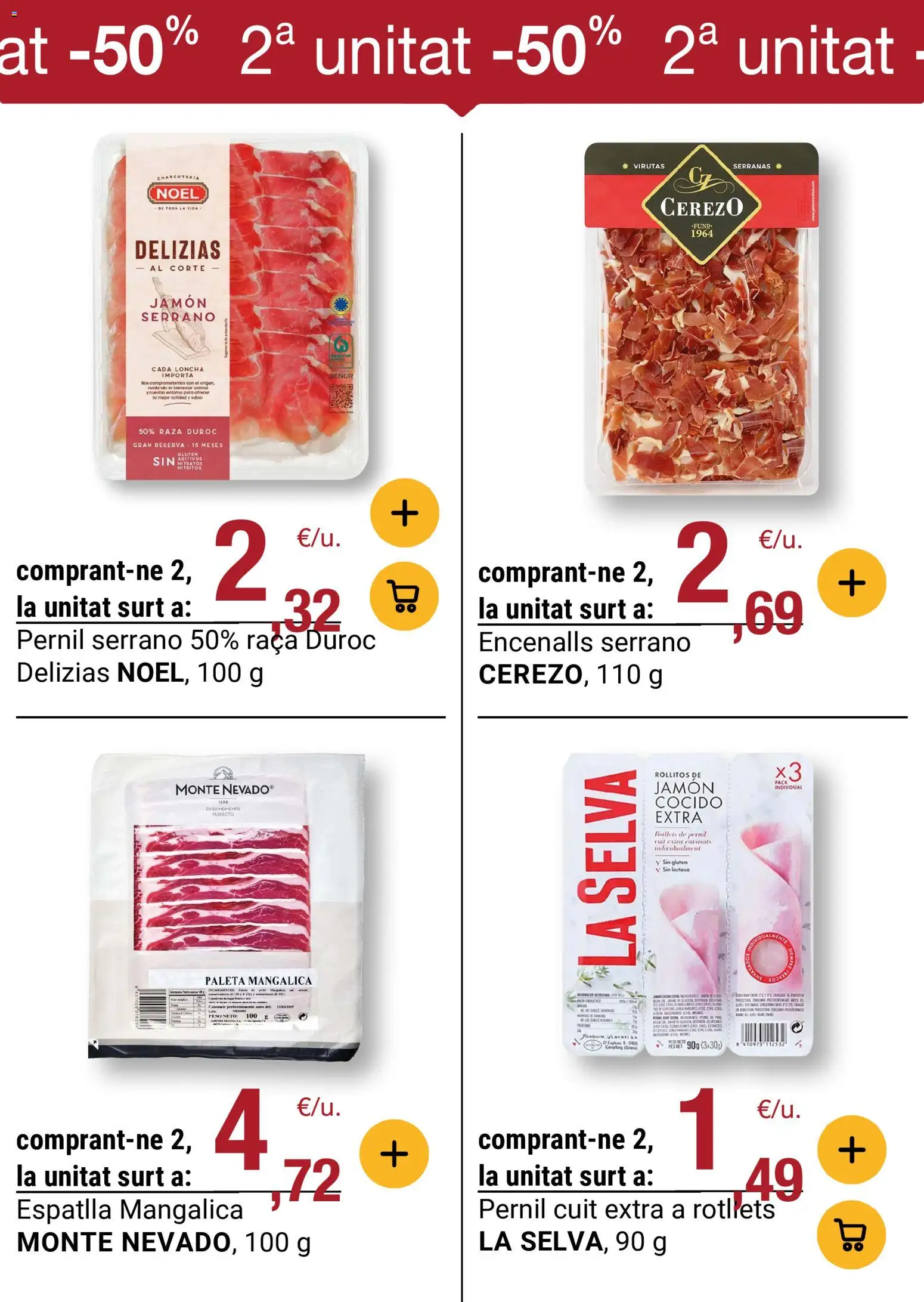 Bonpreu folleto │ válido desde el 04.11.2025 | Página: 15 | Productos: Jamón serrano, Jamón, Peso