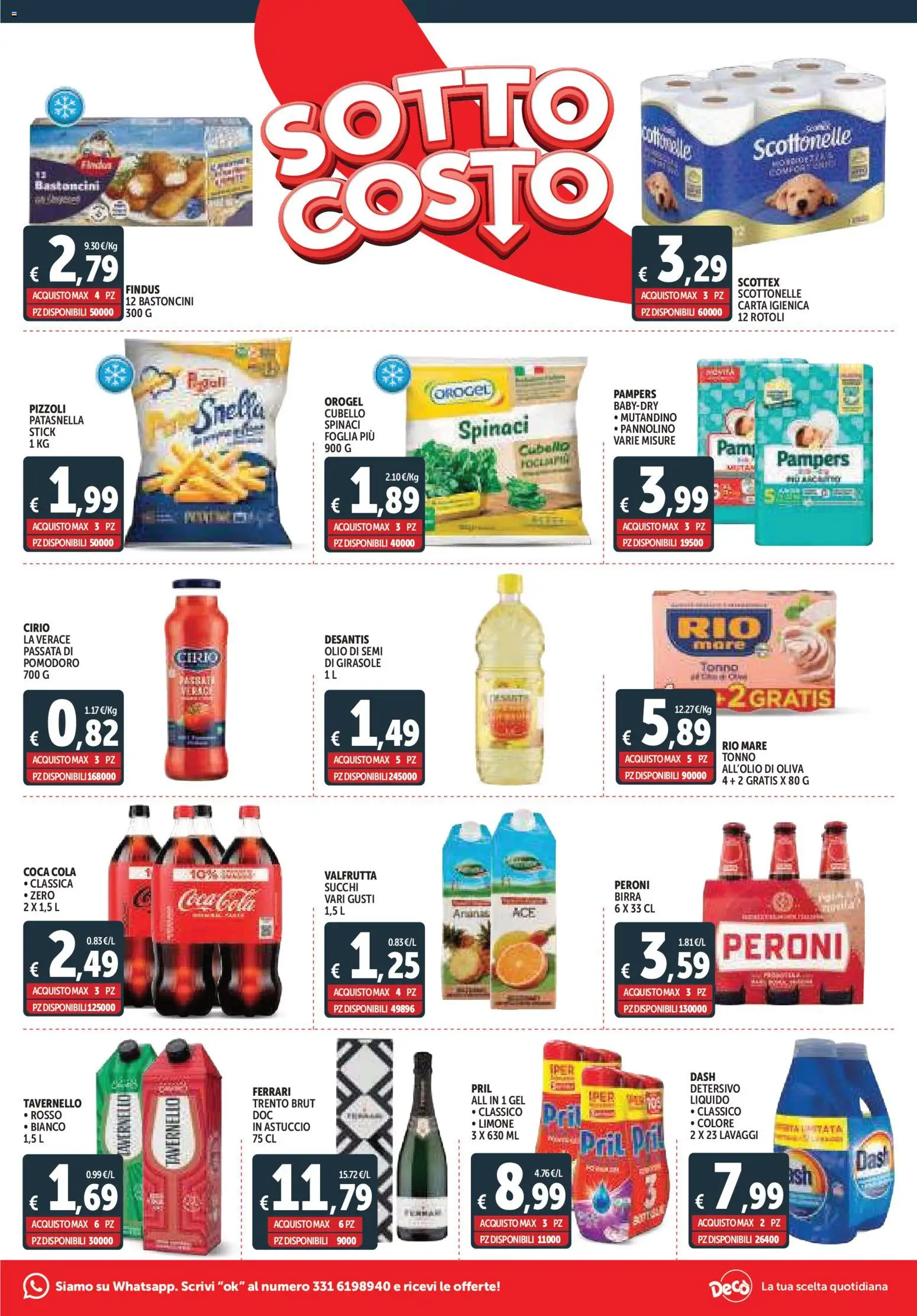 Volantino Decò del 07.11.2025 | Pagina: 3 | Prodotti: Limone, Olio, Spinaci, Pampers