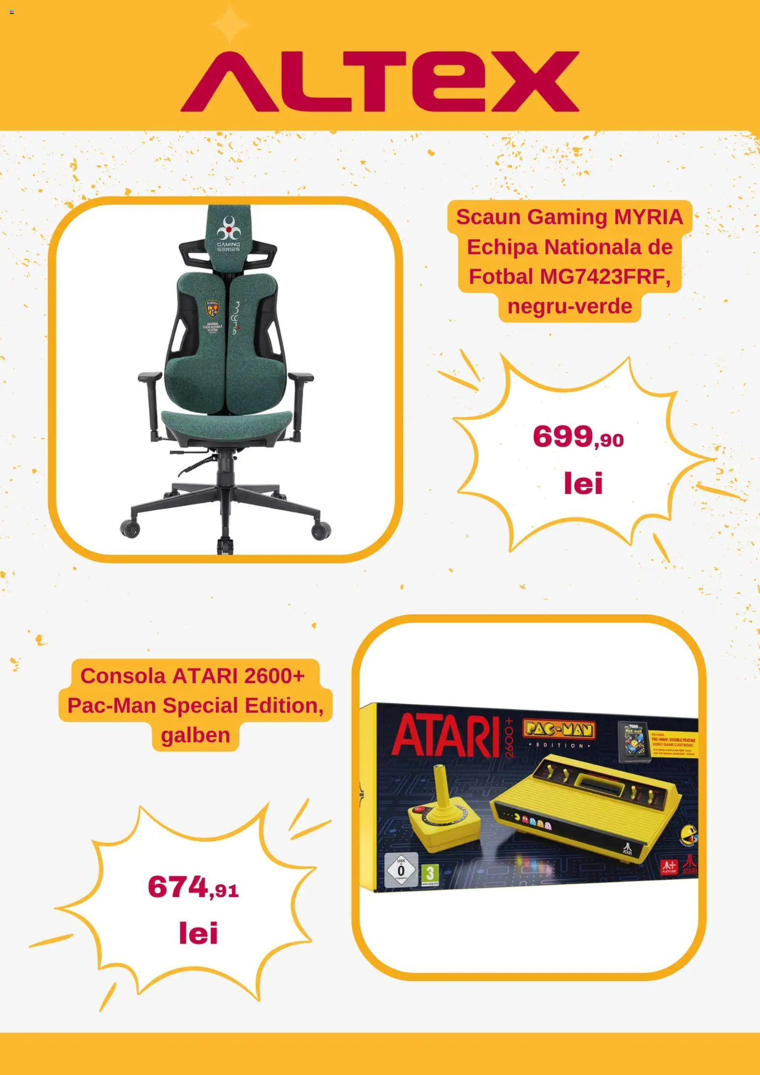 Noul catalog Altex – valabil de la 15.01.2026 | Pagină: 4 | Produse: Scaun gaming, Video, Scaun