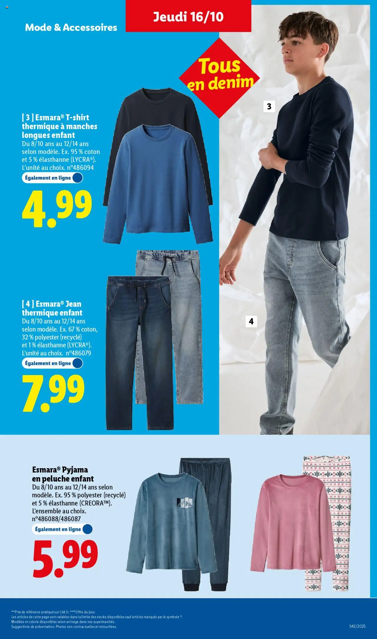 {H1} | Page: 43 | Produits: Coton, Peluche, T-shirt, Pyjama
