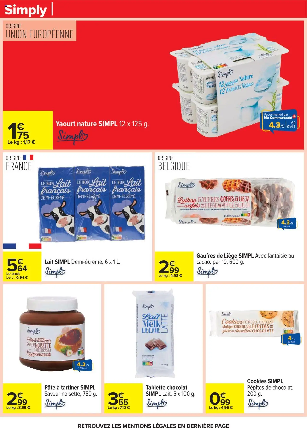 {H1} | Page: 46 | Produits: Yaourts, Tablette, Noisette, Yaourt