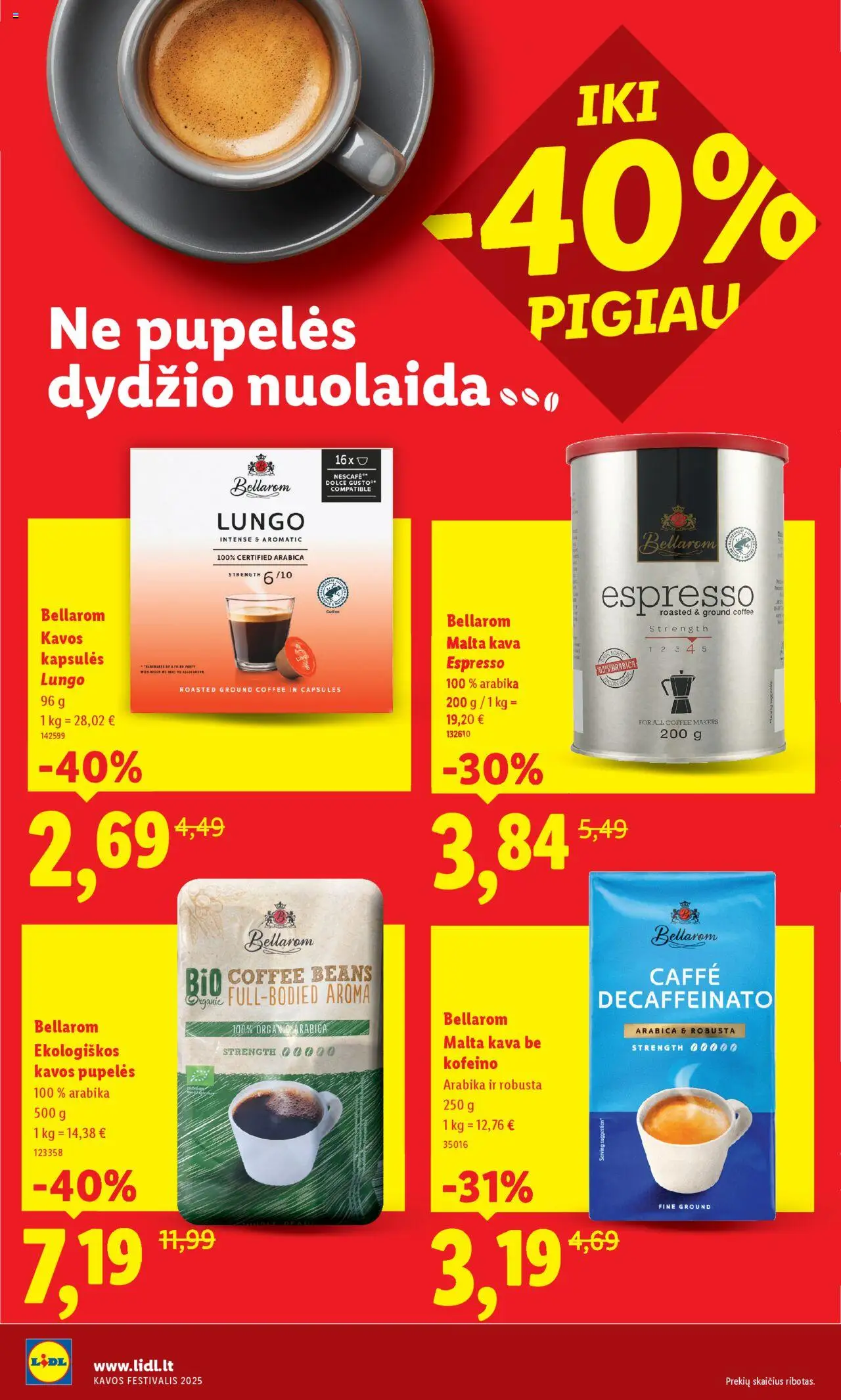 LIDL akcijos nuo 08.09.2025 | Puslapis: 2 | Prekių: Pupelės, Kavos pupelės, Kava