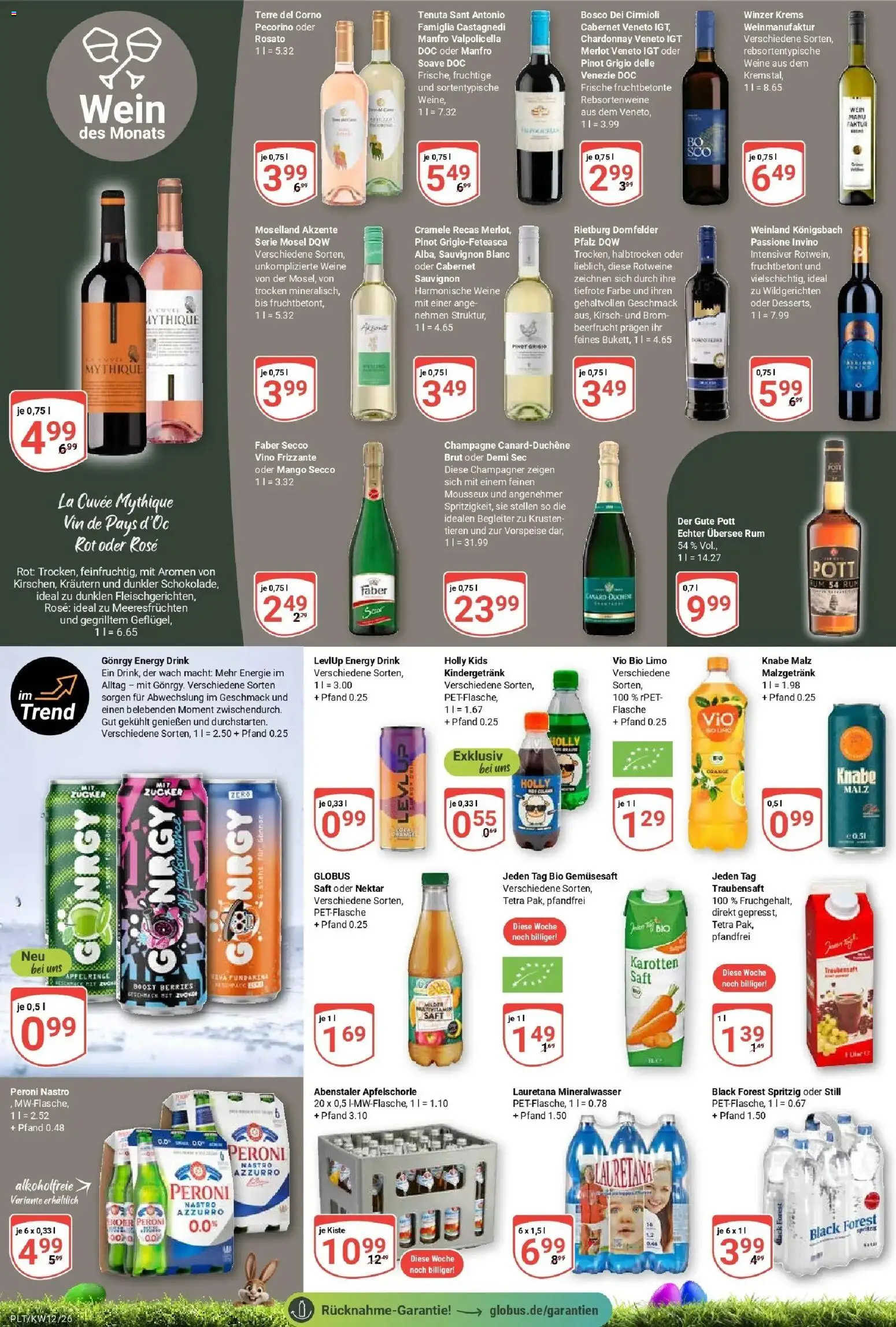 Globus prospekt Plattling	 – gültig ab 15.03.2026 | Seite: 14 | Produkte: Top, Energy, Mineralwasser, Zucker