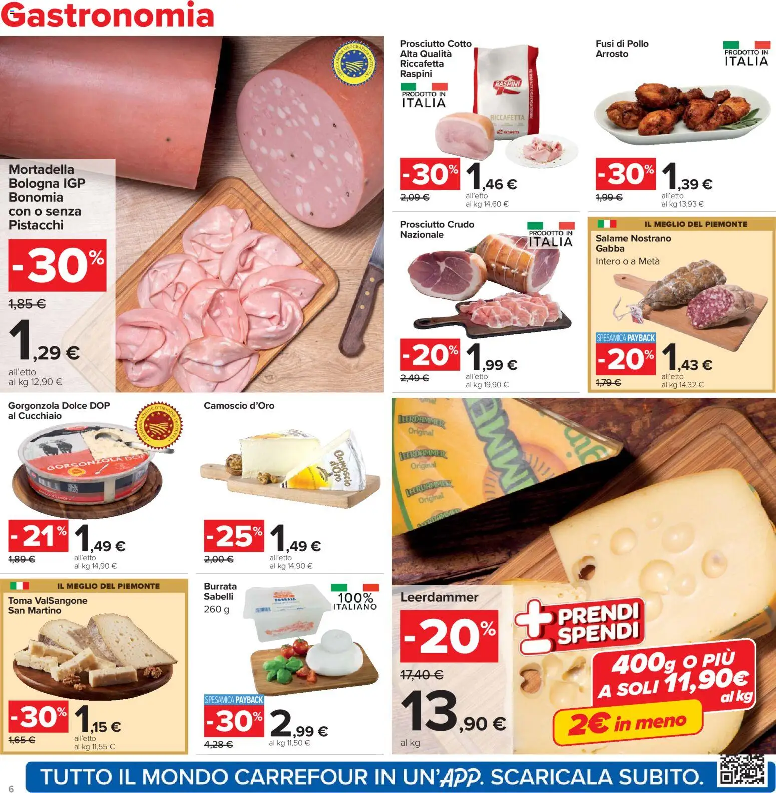 Volantino Carrefour del 21.04.2026 | Pagina: 6 | Prodotti: Arrosto, Prosciutto Crudo, Prosciutto Cotto, Salame