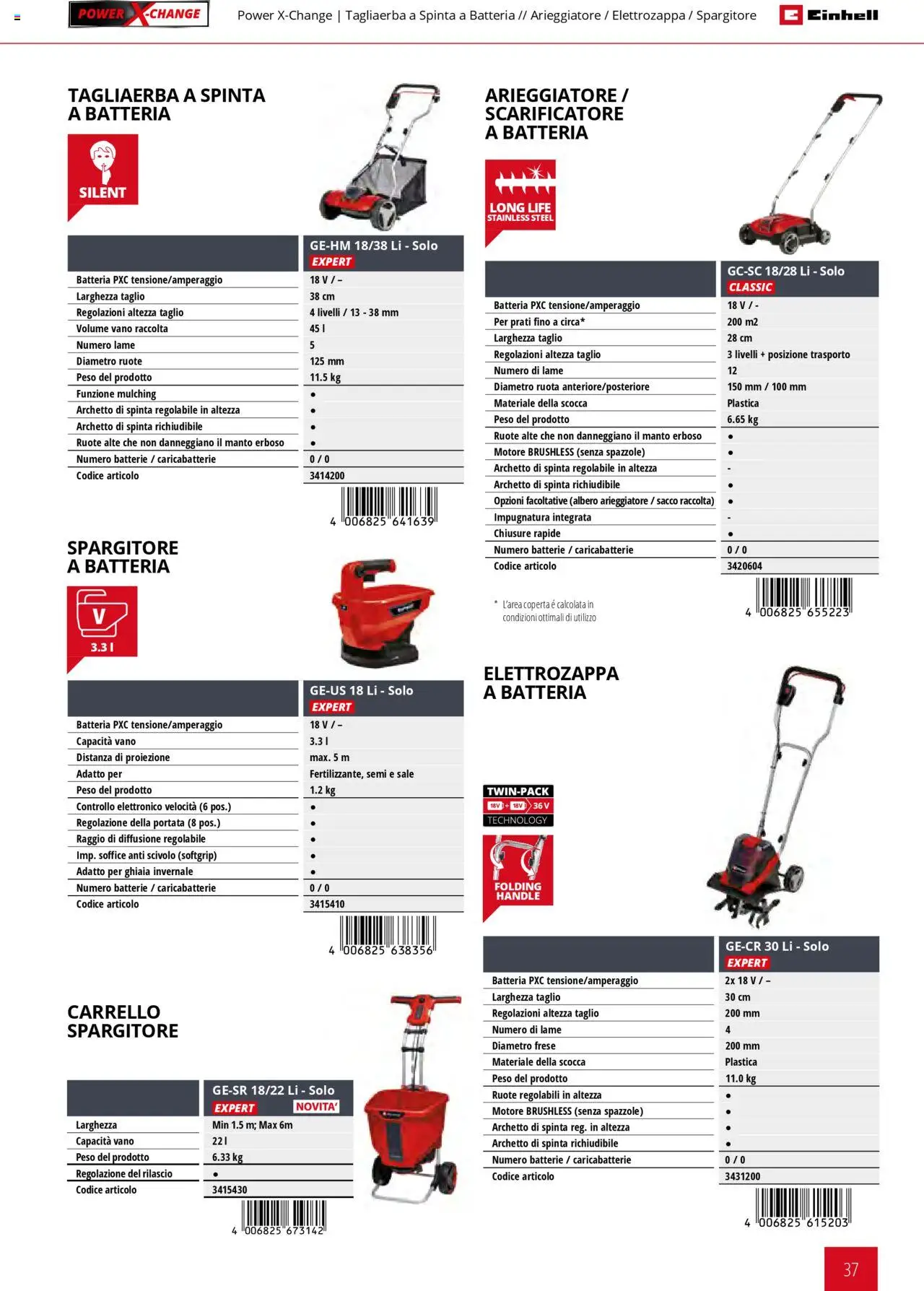Volantino Einhell del 01.02.2025 | Pagina: 37 | Prodotti: Sale, Scivolo, Coperta, Caricabatterie