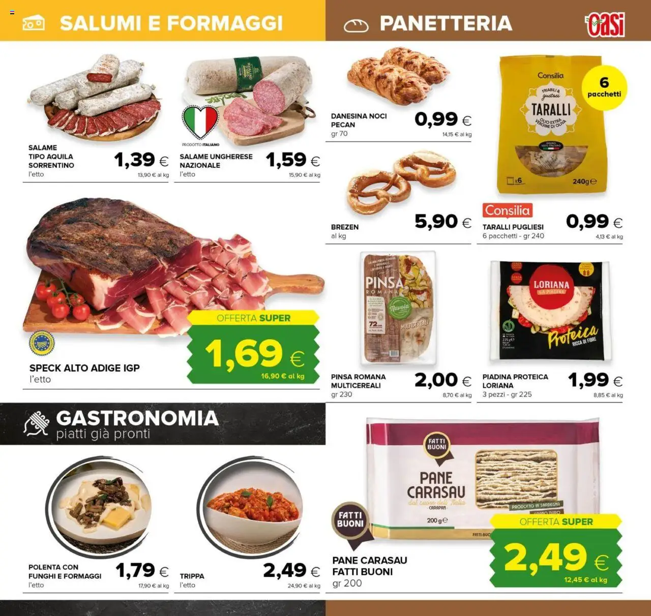 Volantino Oasi del 25.09.2025 | Pagina: 5 | Prodotti: Speck, Pane, Salame, Funghi