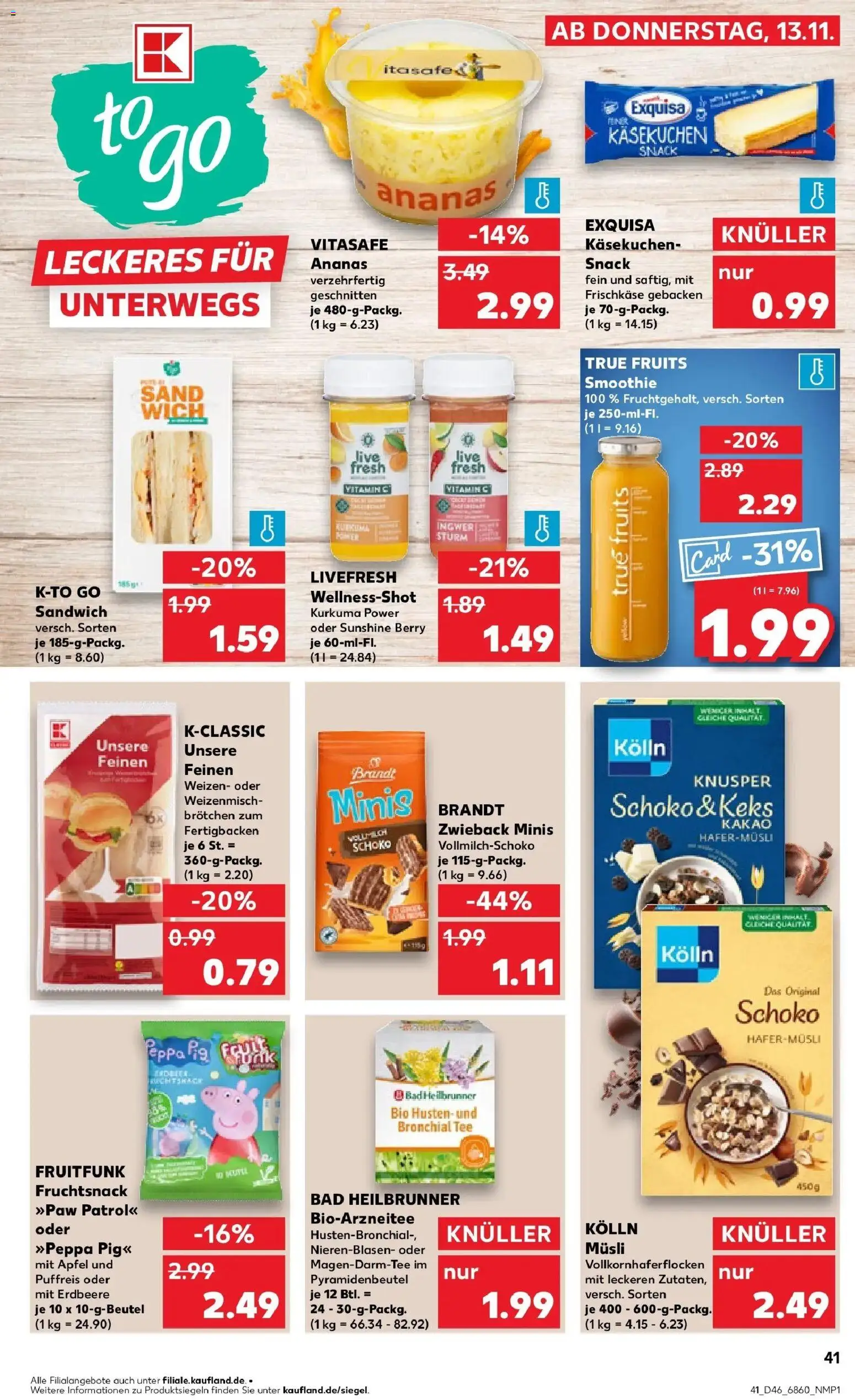 Kaufland prospekt Bad Kreuznach	 – gültig ab 17.11.2025 | Seite: 41 | Produkte: Kolln musli, Bad, Exquisa, Frischkase