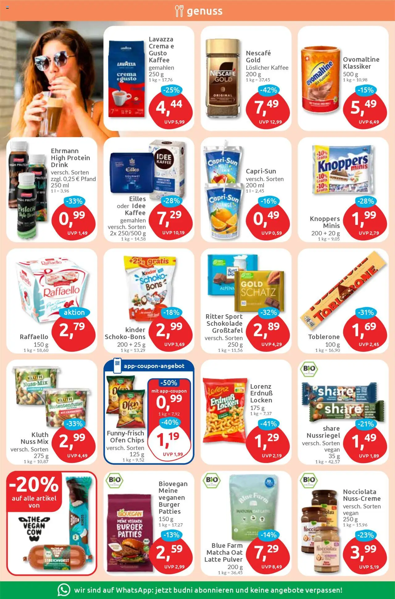 Budni Prospekt 	 - gültig ab dem 28.07.2025 | Seite: 6 | Produkte: Raffaello, Lavazza, Ritter sport, Burger