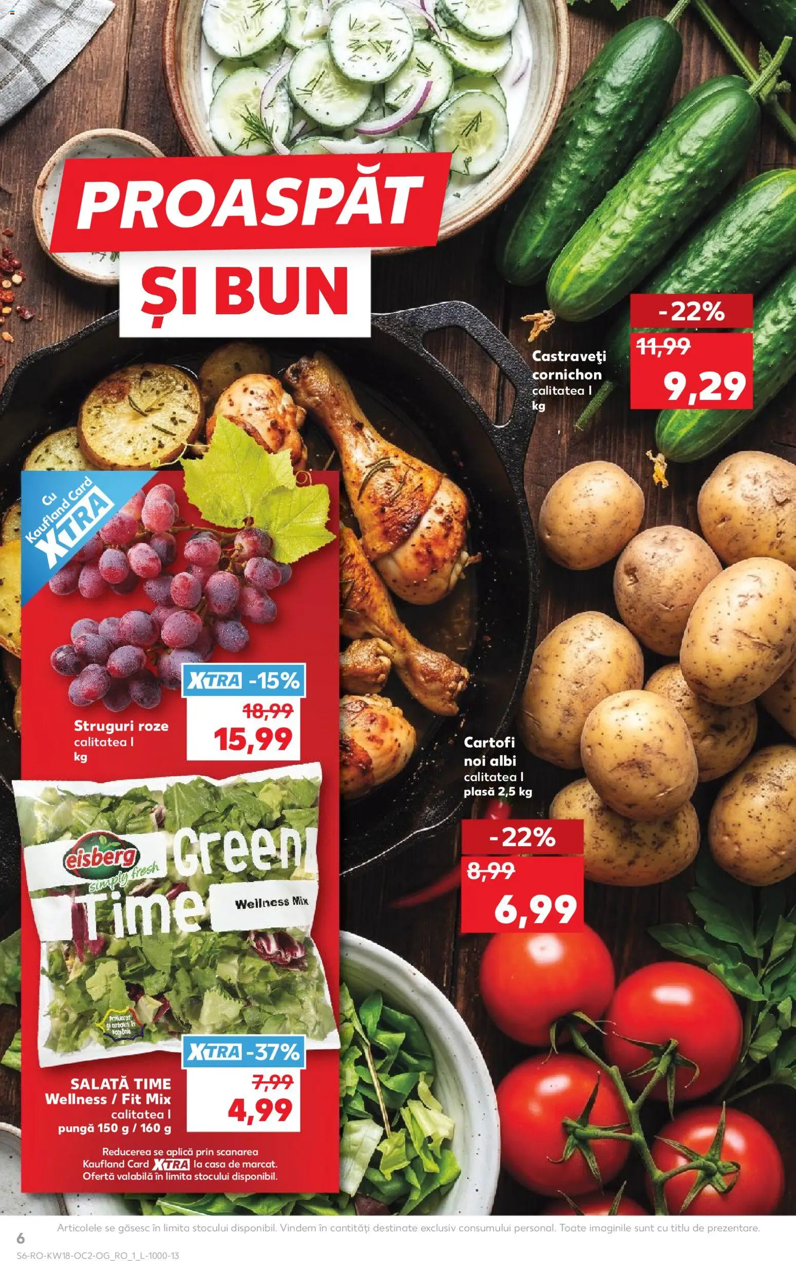 Noul catalog Kaufland – valabil de la 29.04.2026 | Pagină: 6 | Produse: Struguri, Castraveți, Salată, Cartofi