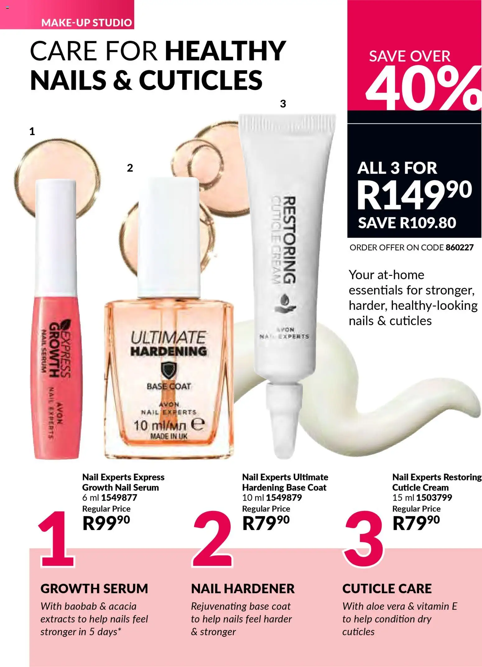 New Avon catalogue – valid from 01.12.2025 | Page: 68 | Products: Serum, Coat, Cuticle cream, Cream