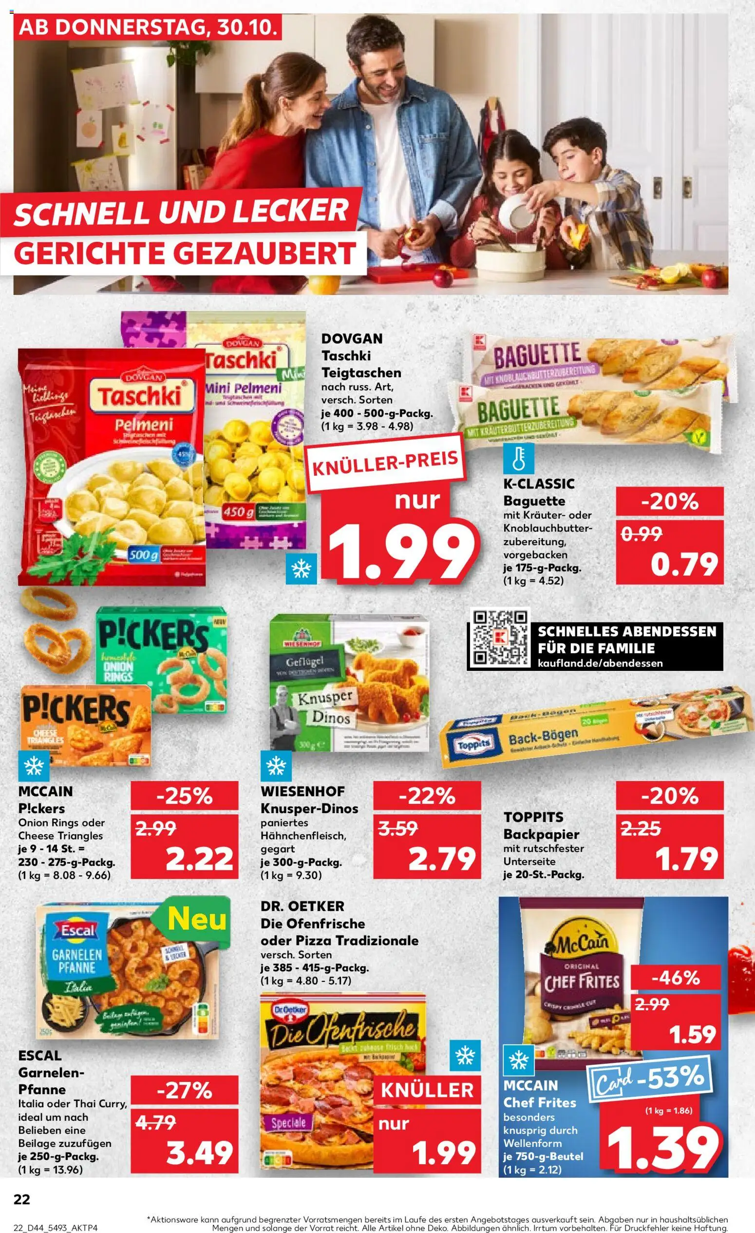 Kaufland prospekt Speyer	 – gültig ab 02.11.2025 | Seite: 22 | Produkte: Baguette, McCain, Ofenfrische, Pizza