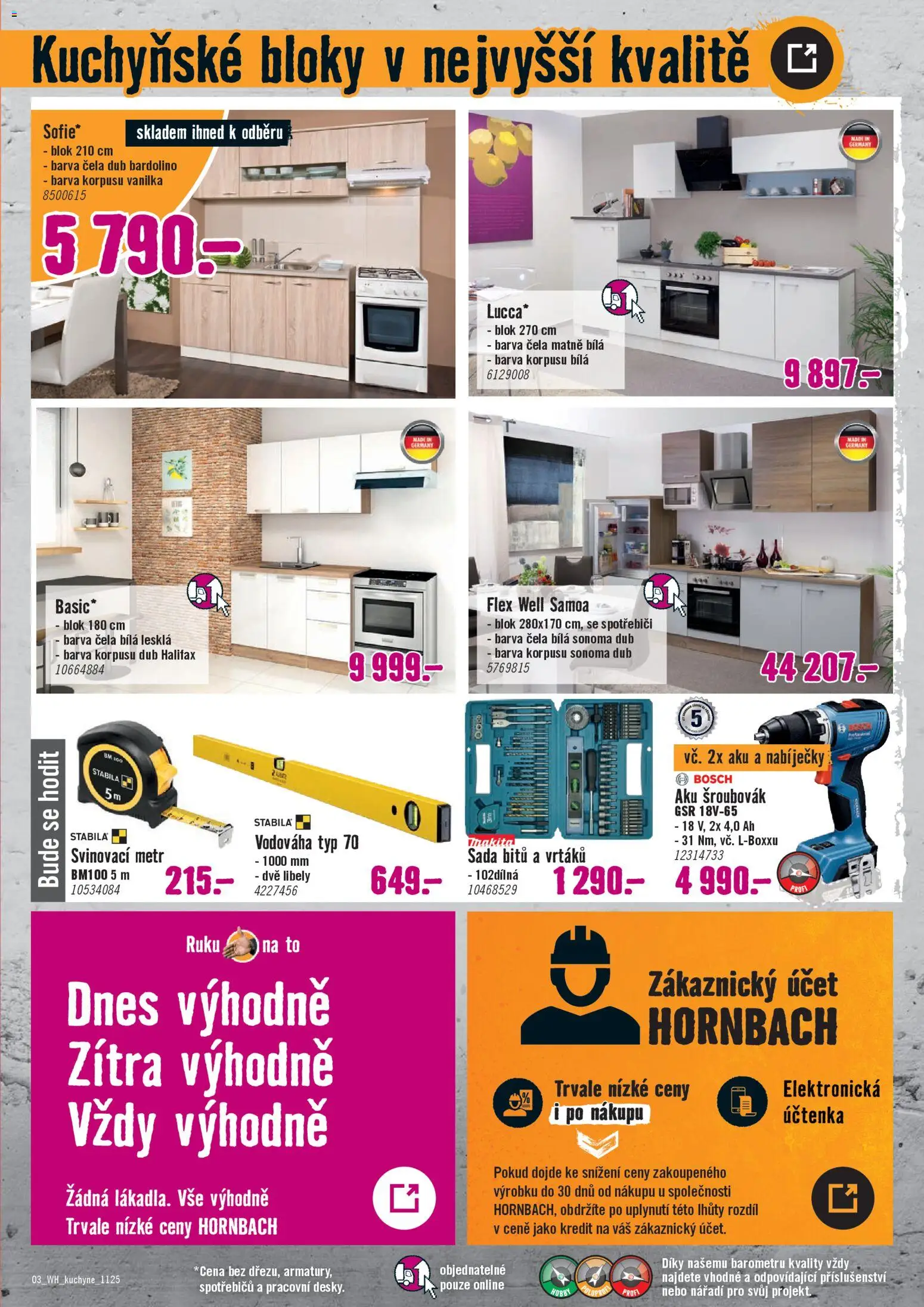 HORNBACH leták - Srdce domova od 12.11.2025 | Strana: 3 | Produkty: Šroubovák, Blok, Sada bitů, Aku šroubovák