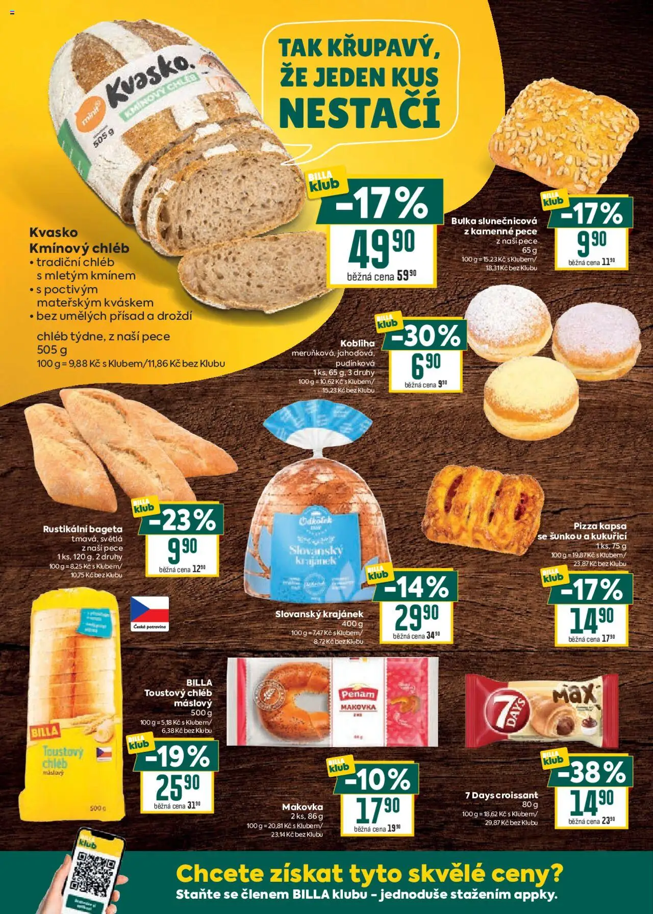 Billa Velký leták od 02.07.2025 | Strana: 10 | Produkty: Pizza kapsa, Croissant, Toustový chléb, Droždí