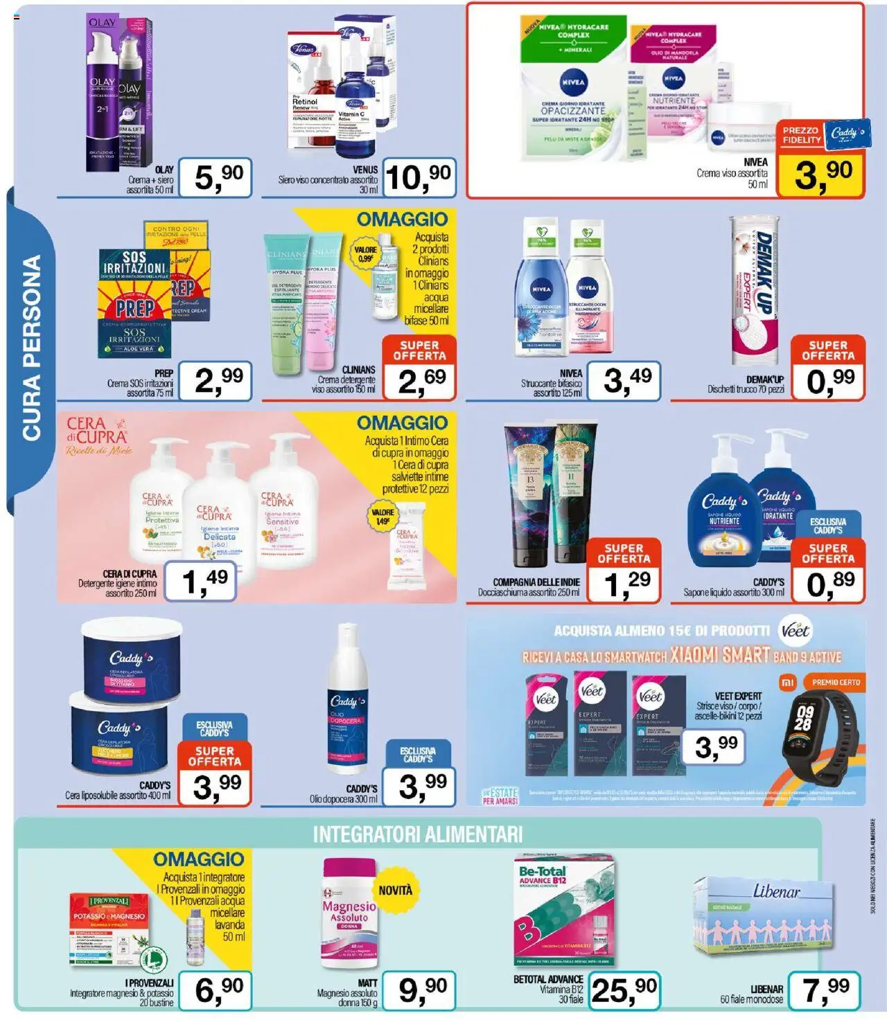 Volantino Caddy's del 31.07.2025 | Pagina: 6 | Prodotti: Xiaomi, Crema, Crema viso, Acqua