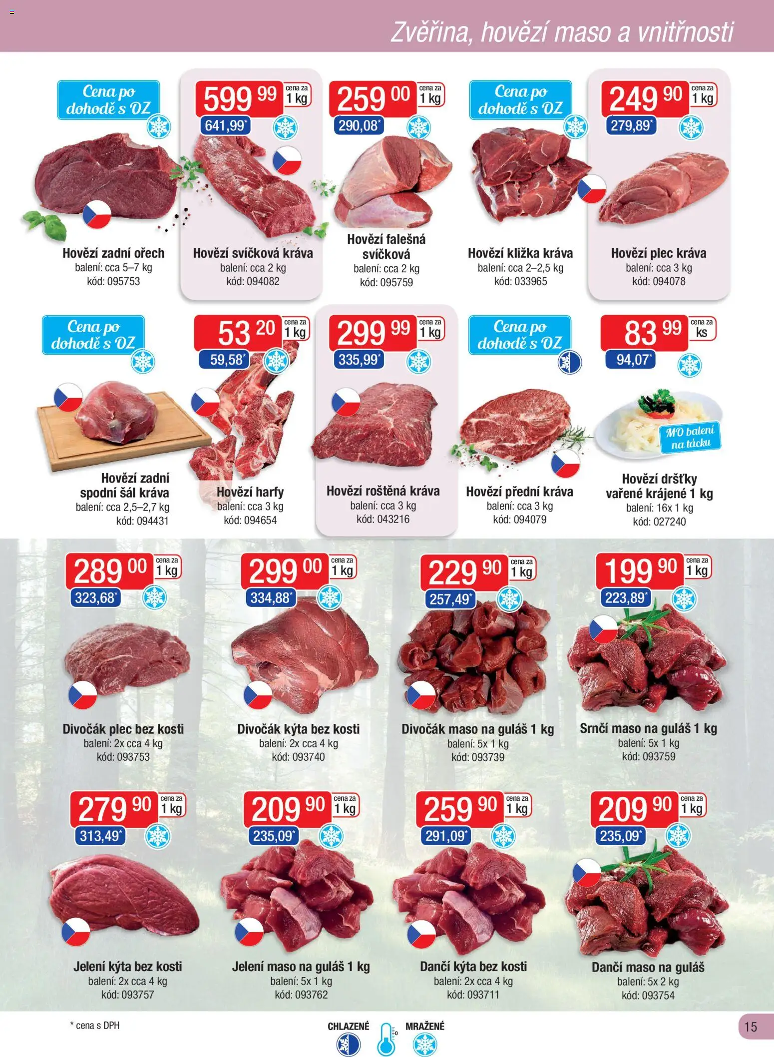 Astur & Qanto leták - Velkoobchod fresh 12/2025 od 01.12.2025 | Strana: 15 | Produkty: Hovězí svíčková, Guláš, Kýta, Hovězí dršťky